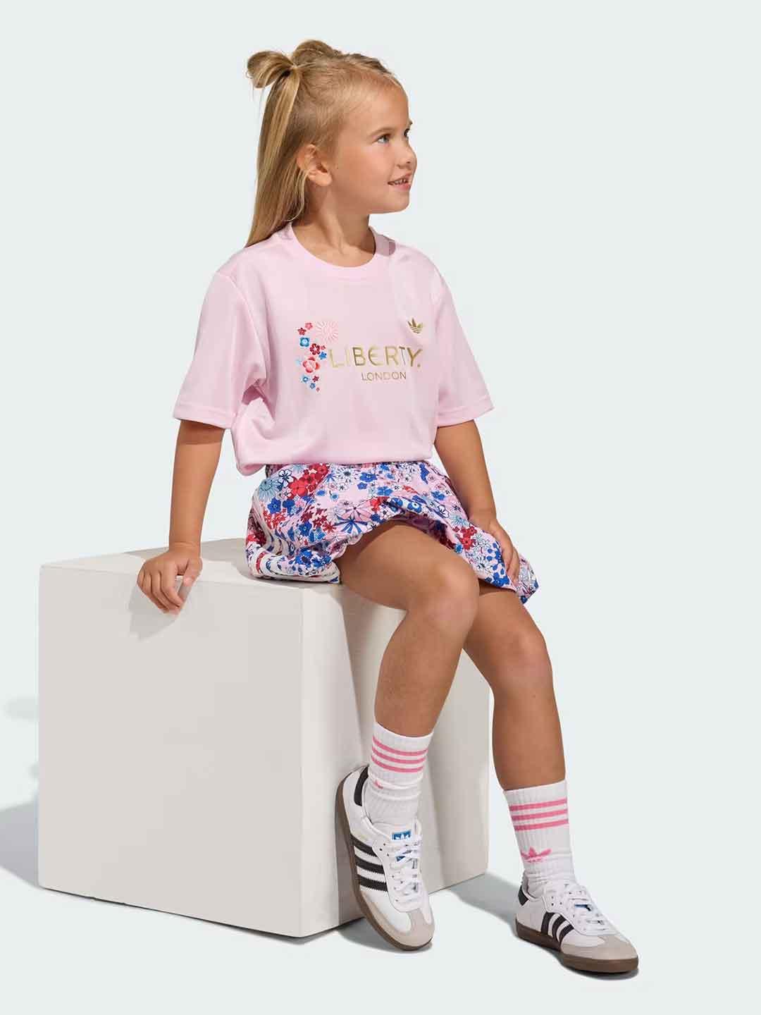 Adidas X Liberty London coordinato kids rosa<BR/>