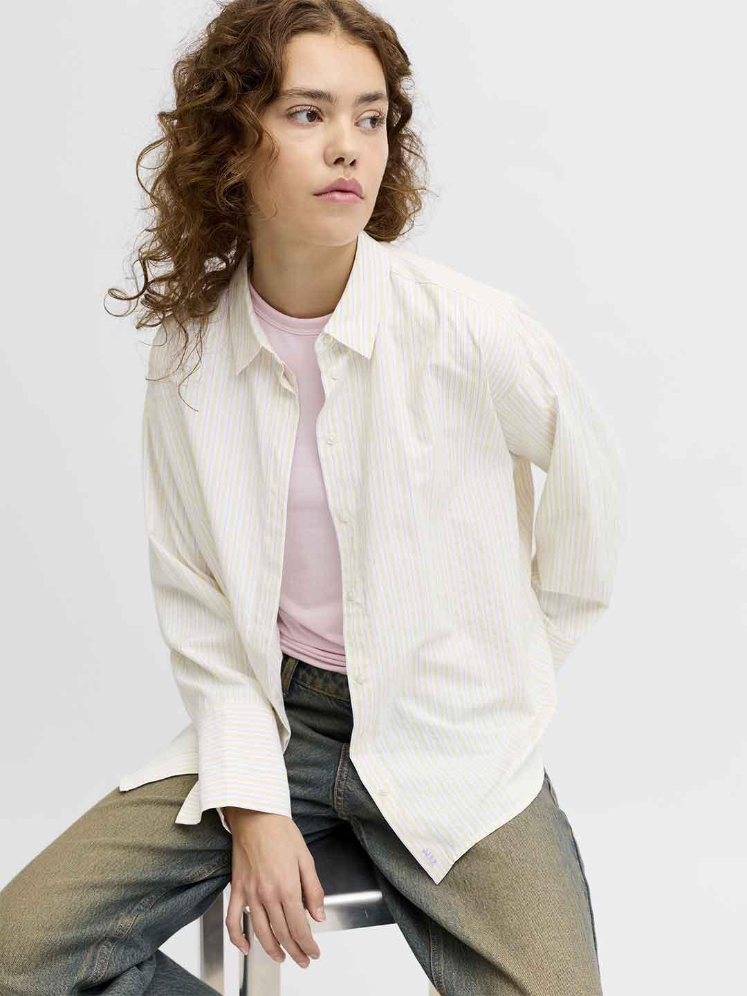 JJXX Caro camicia bianco a righe