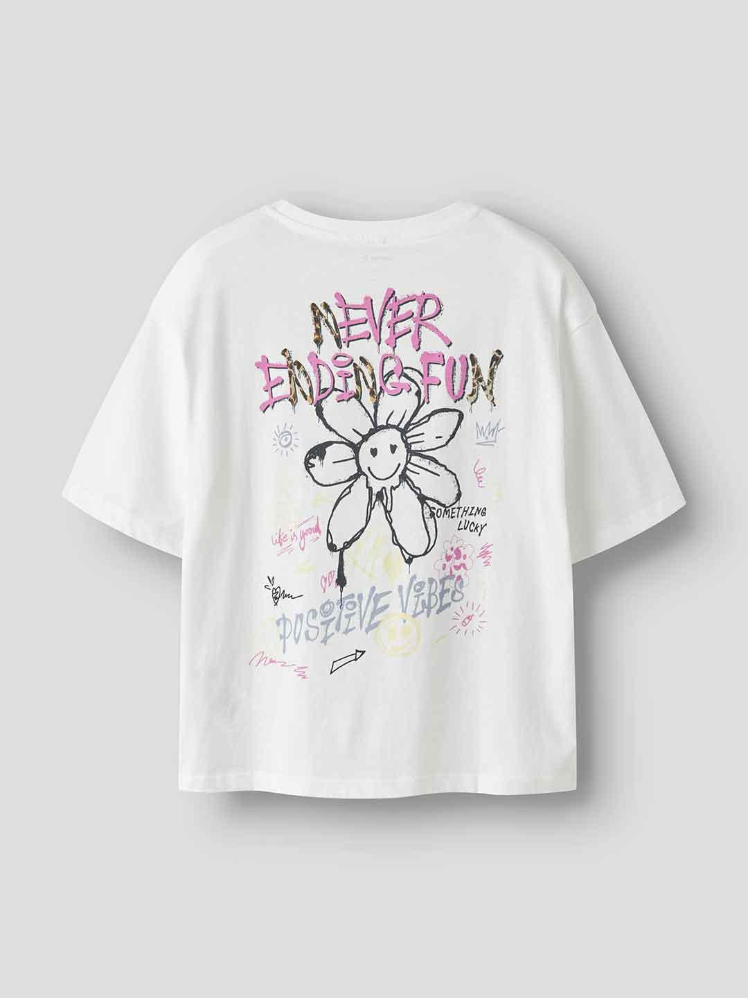 Name It t-shirt kids bianco Never ending fun