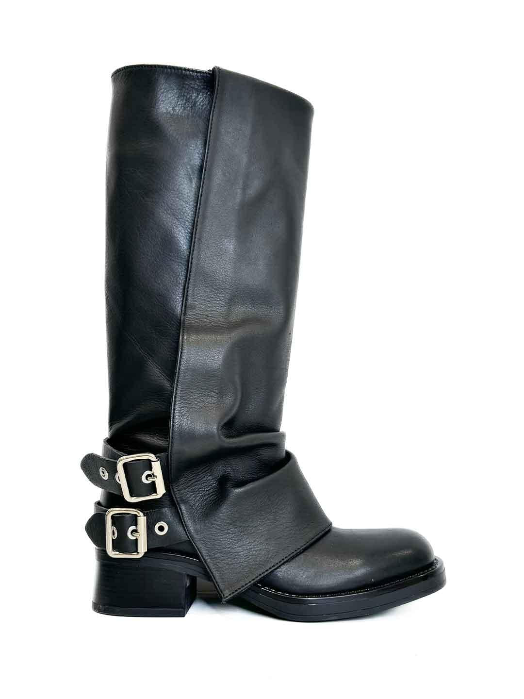 Aniye By anfibio nero in pelle
