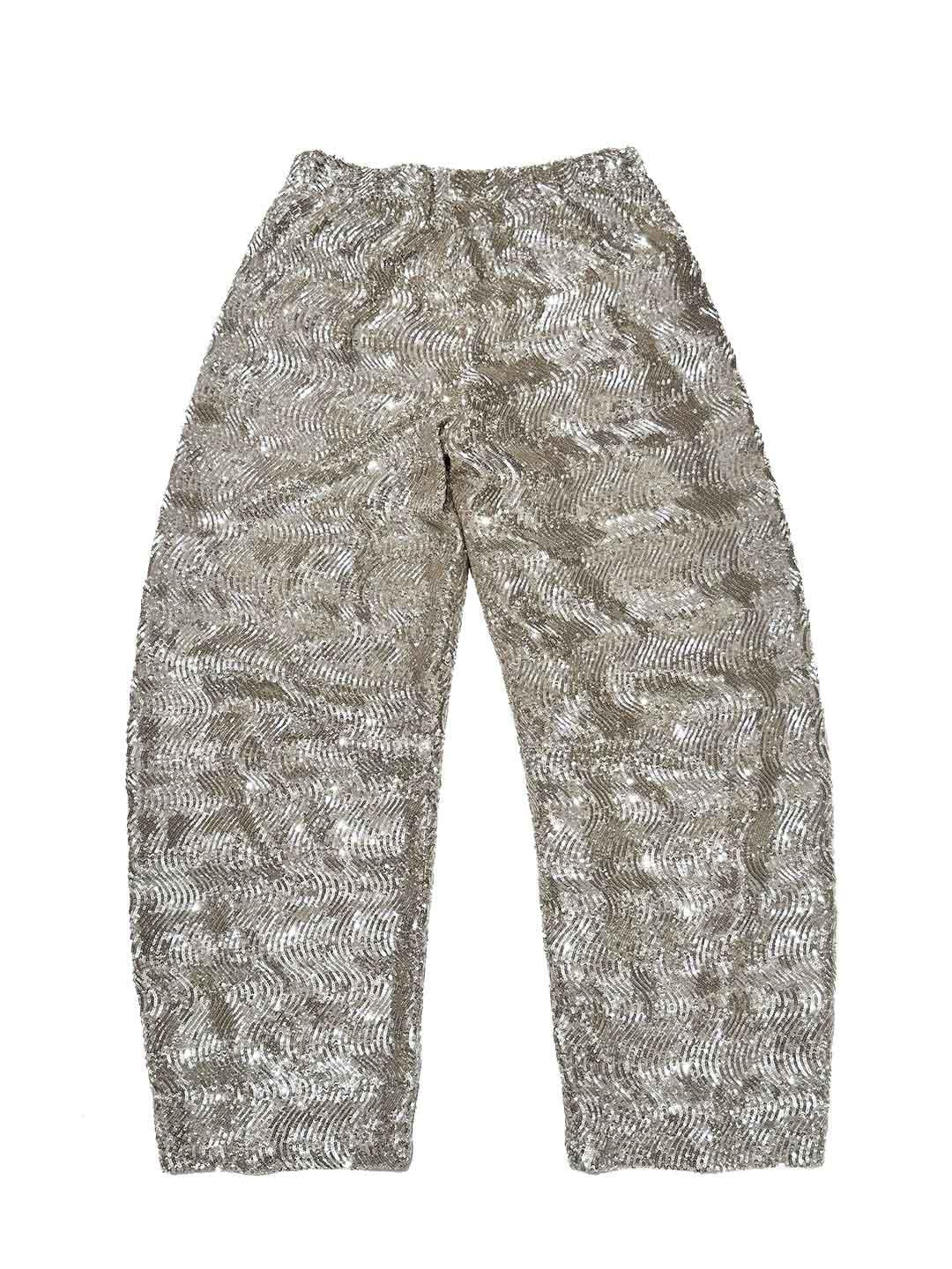 Motel pantaloni beige con paillettes