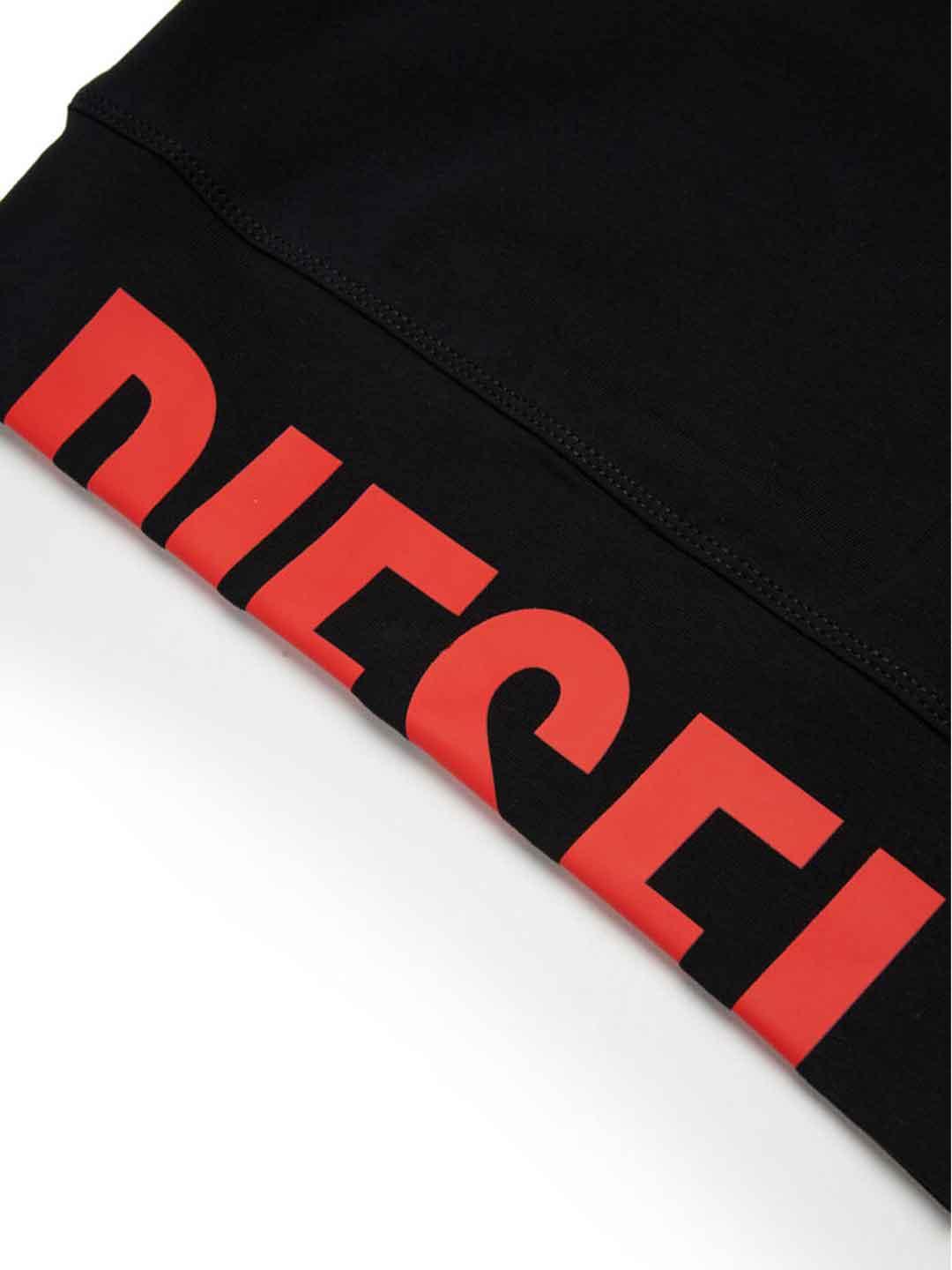 Diesel Tcefy t-shirt nero con logo rosso