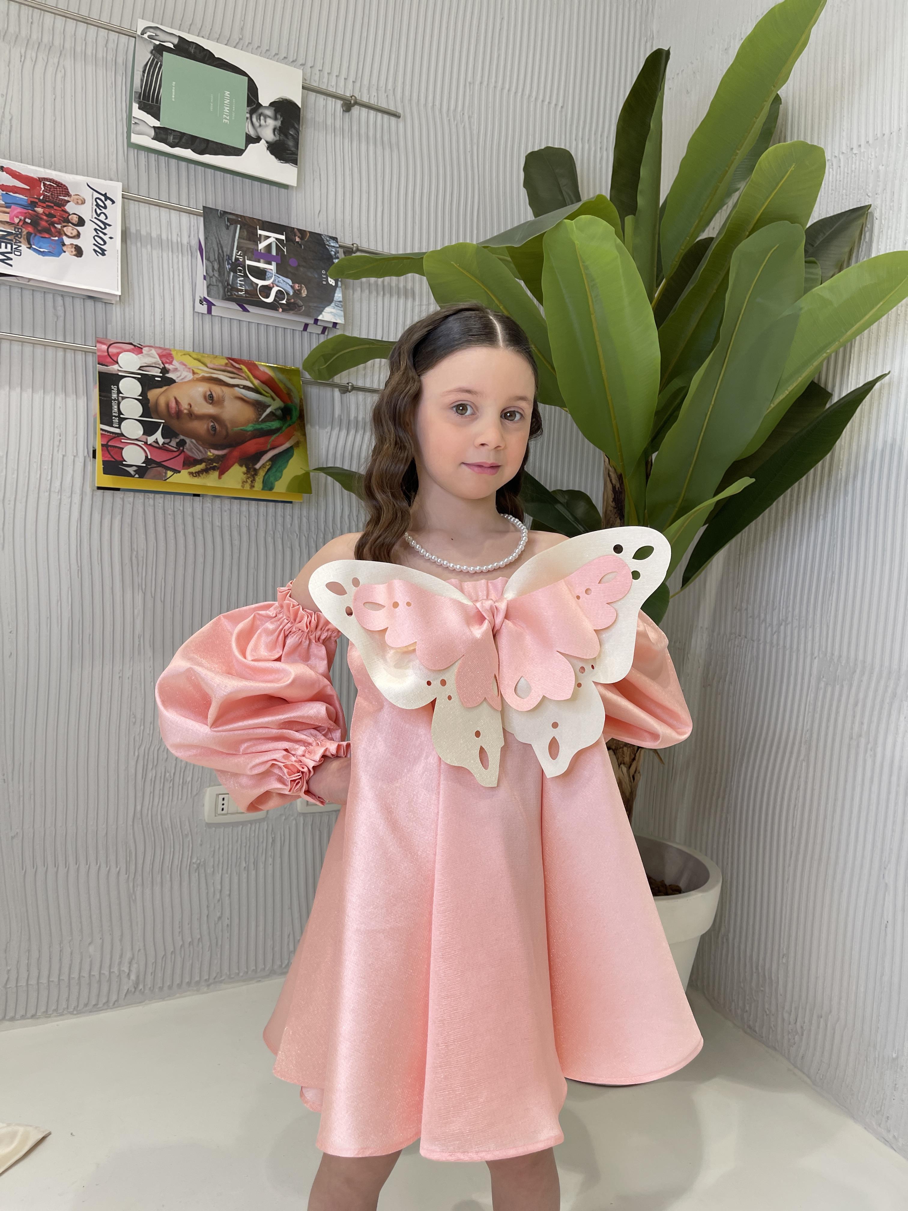Coco' Et Mama' Nebulosa coordinato kids rosa con farfalla