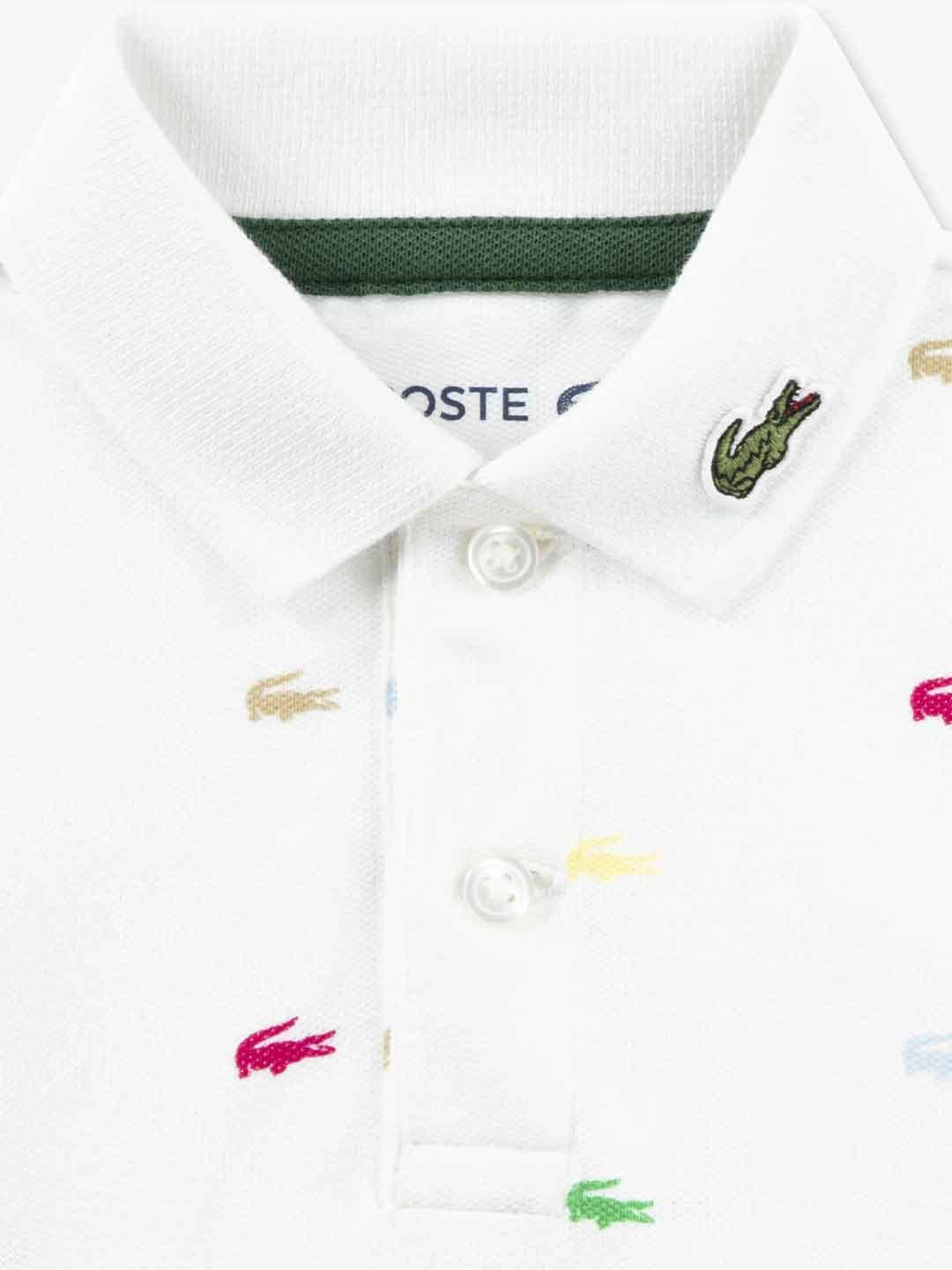 Lacoste polo kids bianco logato