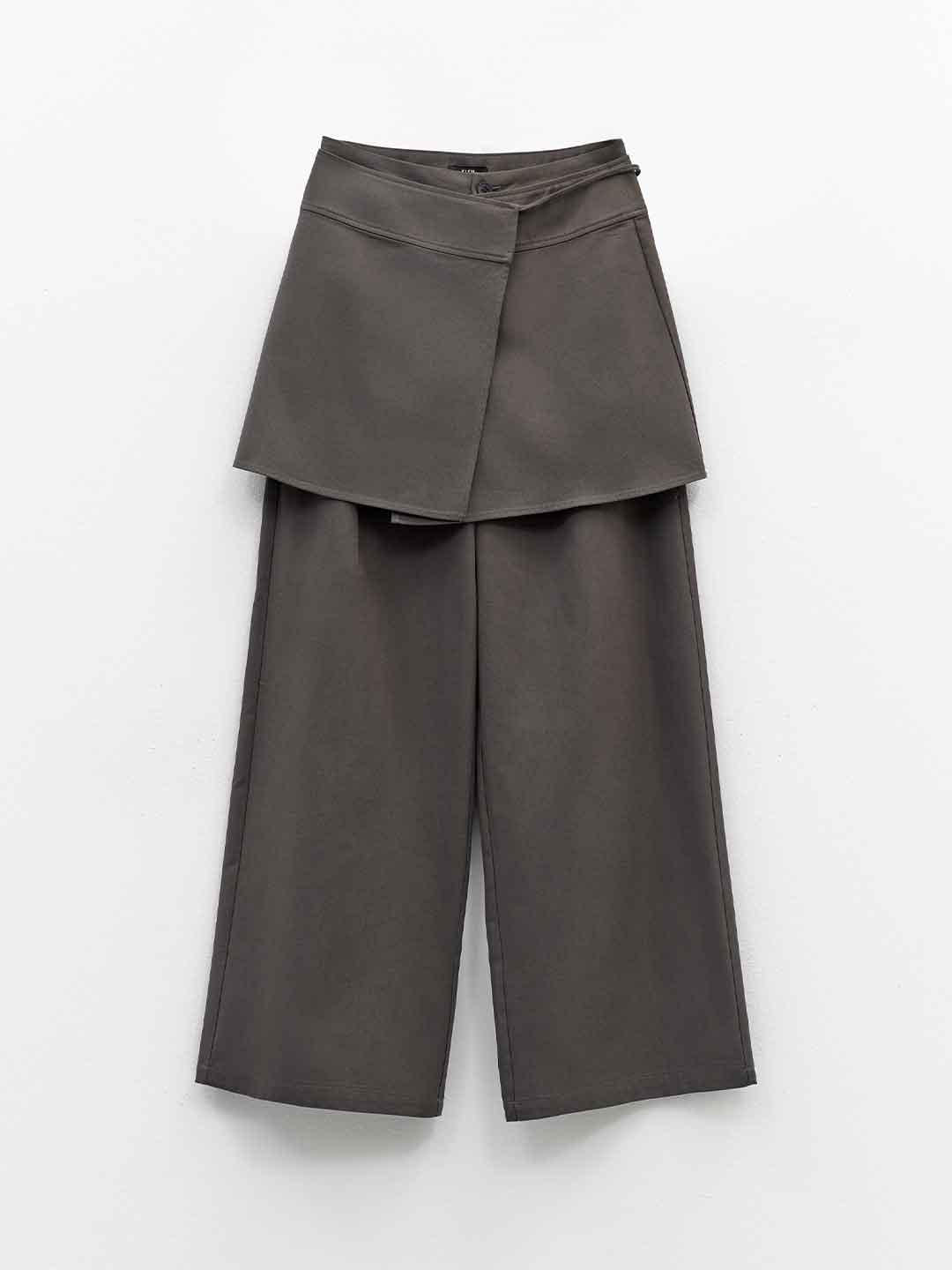 Eleh pantalone grigio con gonna