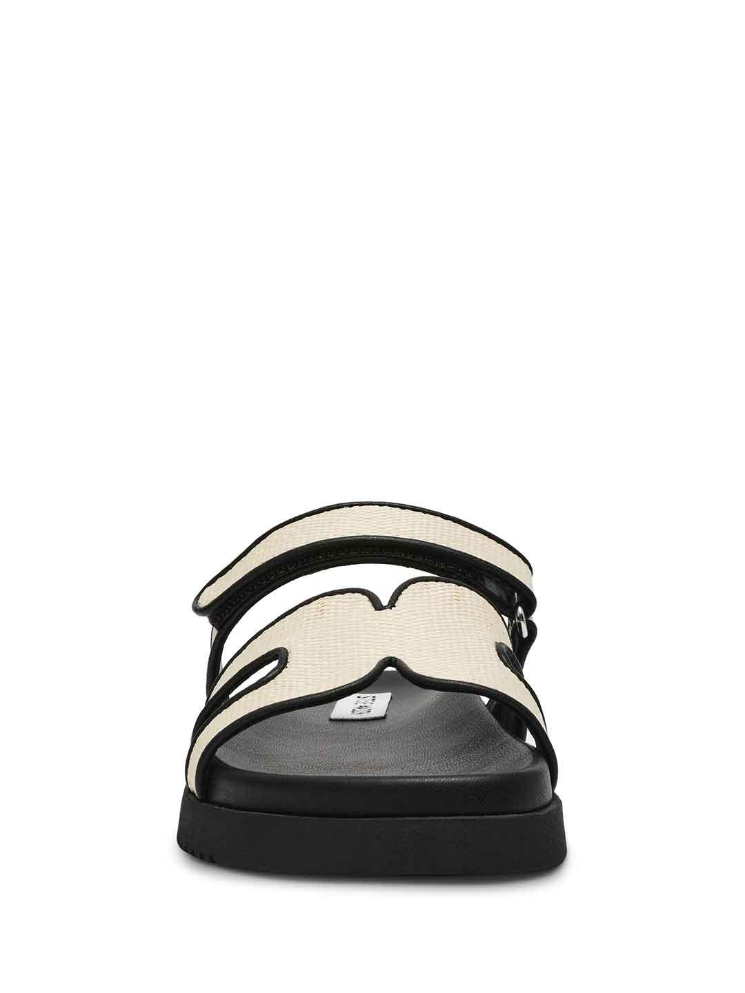 Steve Madden Missile sandali nero in rafia