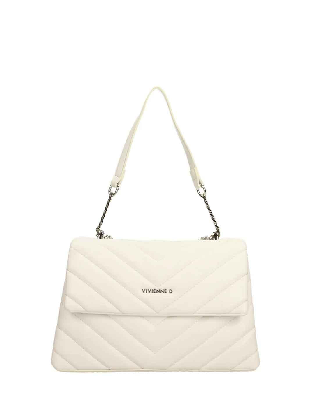 Vivienne D Mini Bag Soft borsa bianco trapuntata