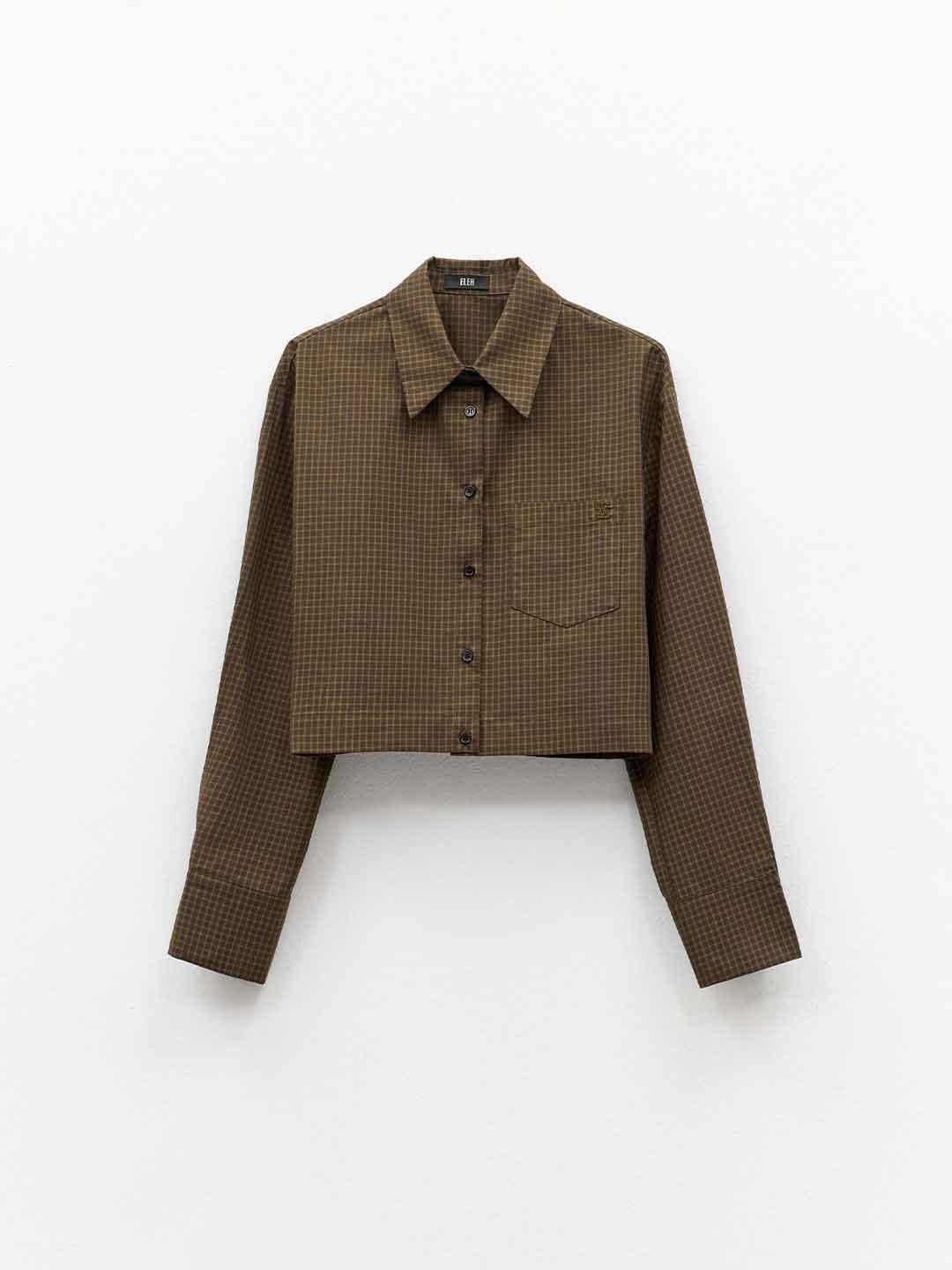 Eleh camicia verde a quadri