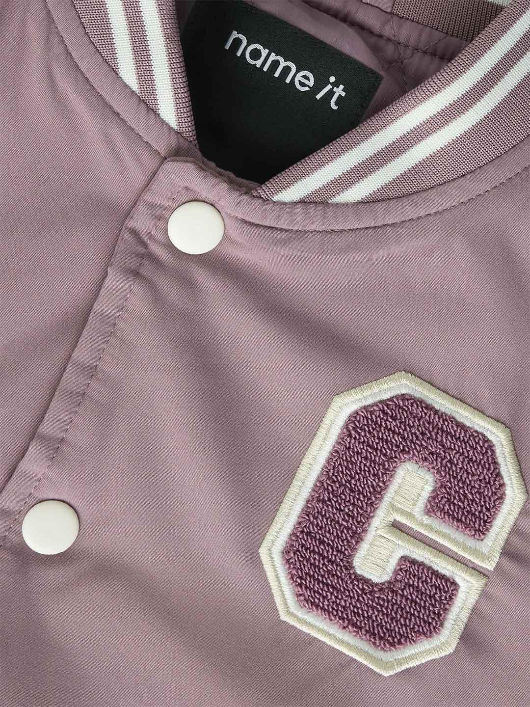 Name It giubbino kids rosa con patch C