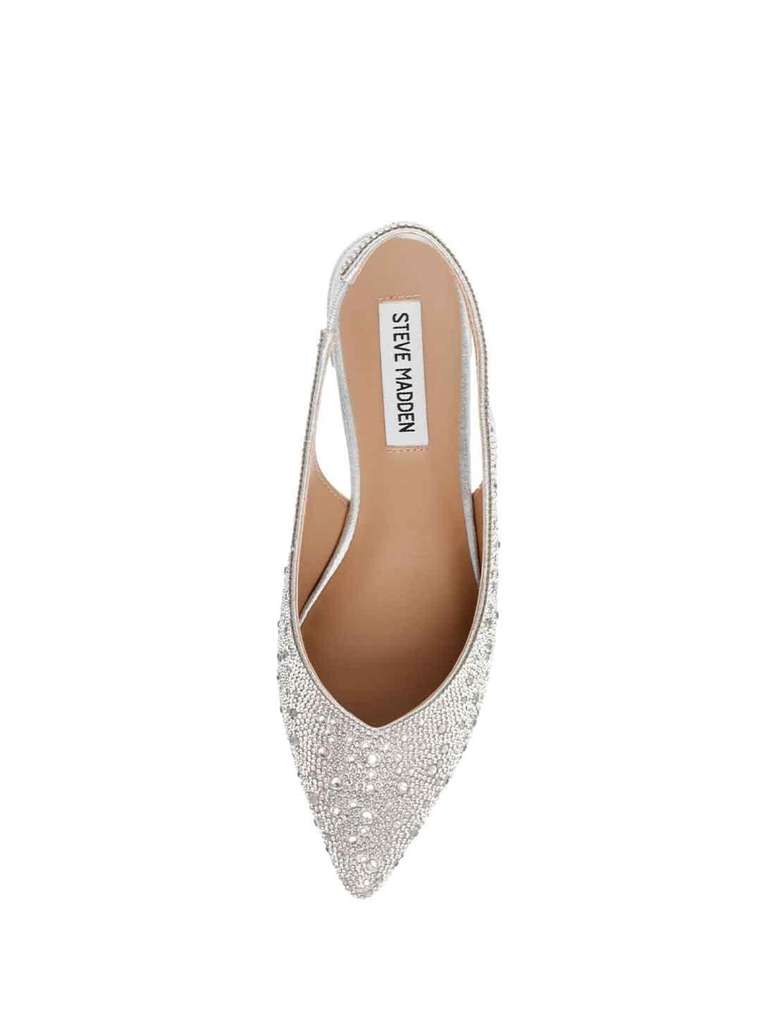 Steve Madden Care-R ballerina argento con strass