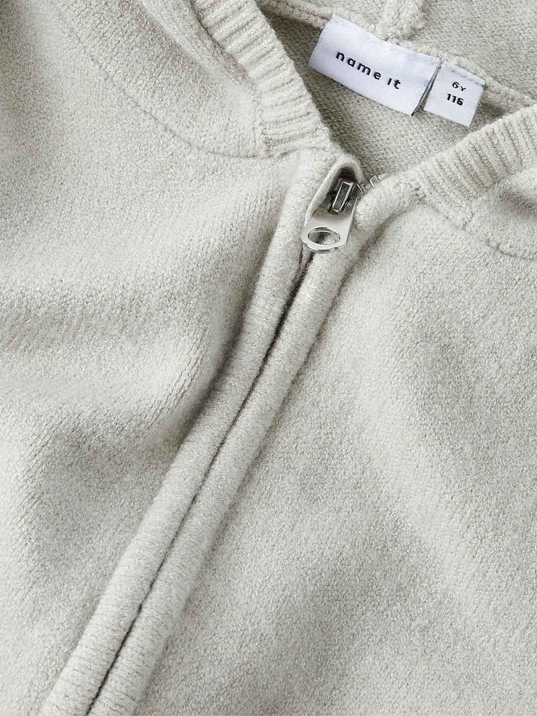Name It cardigan kids beige con cappuccio