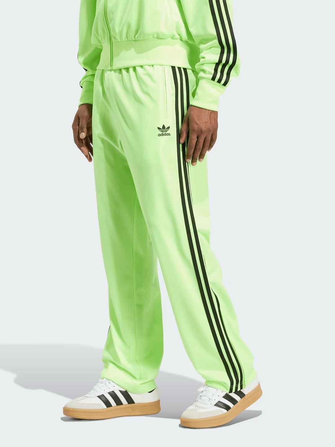 Adidas pantaloni verde fondo con zip