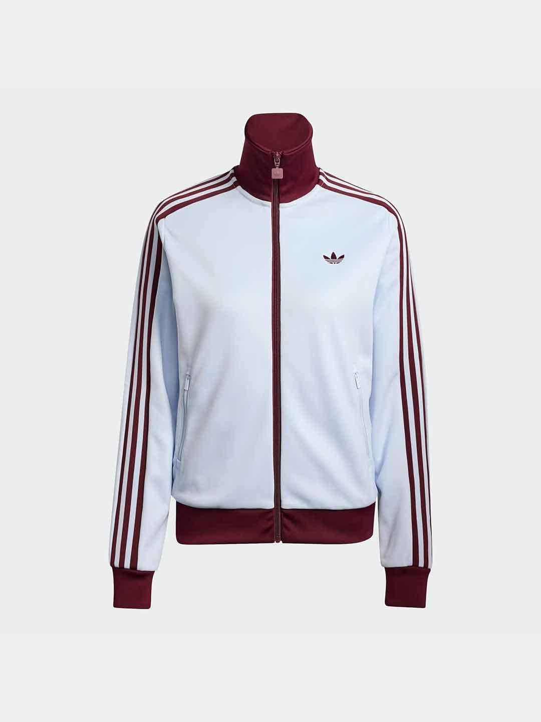 Adidas felpa celeste con bande bordeaux