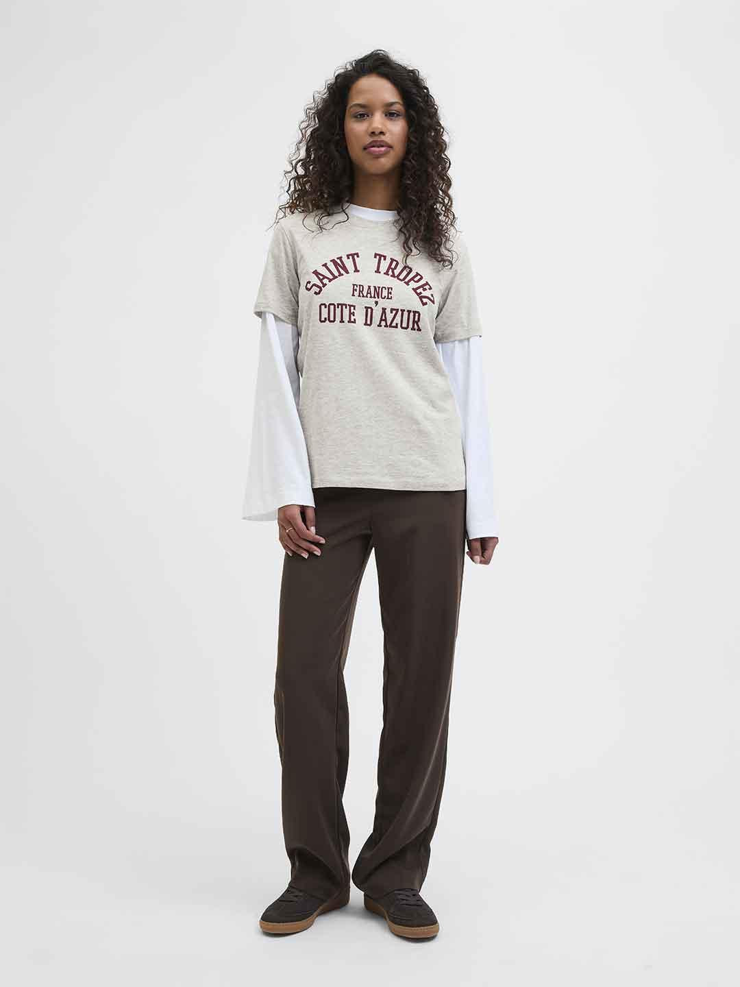 JJXX t-shirt girgio con stampa bordeaux
