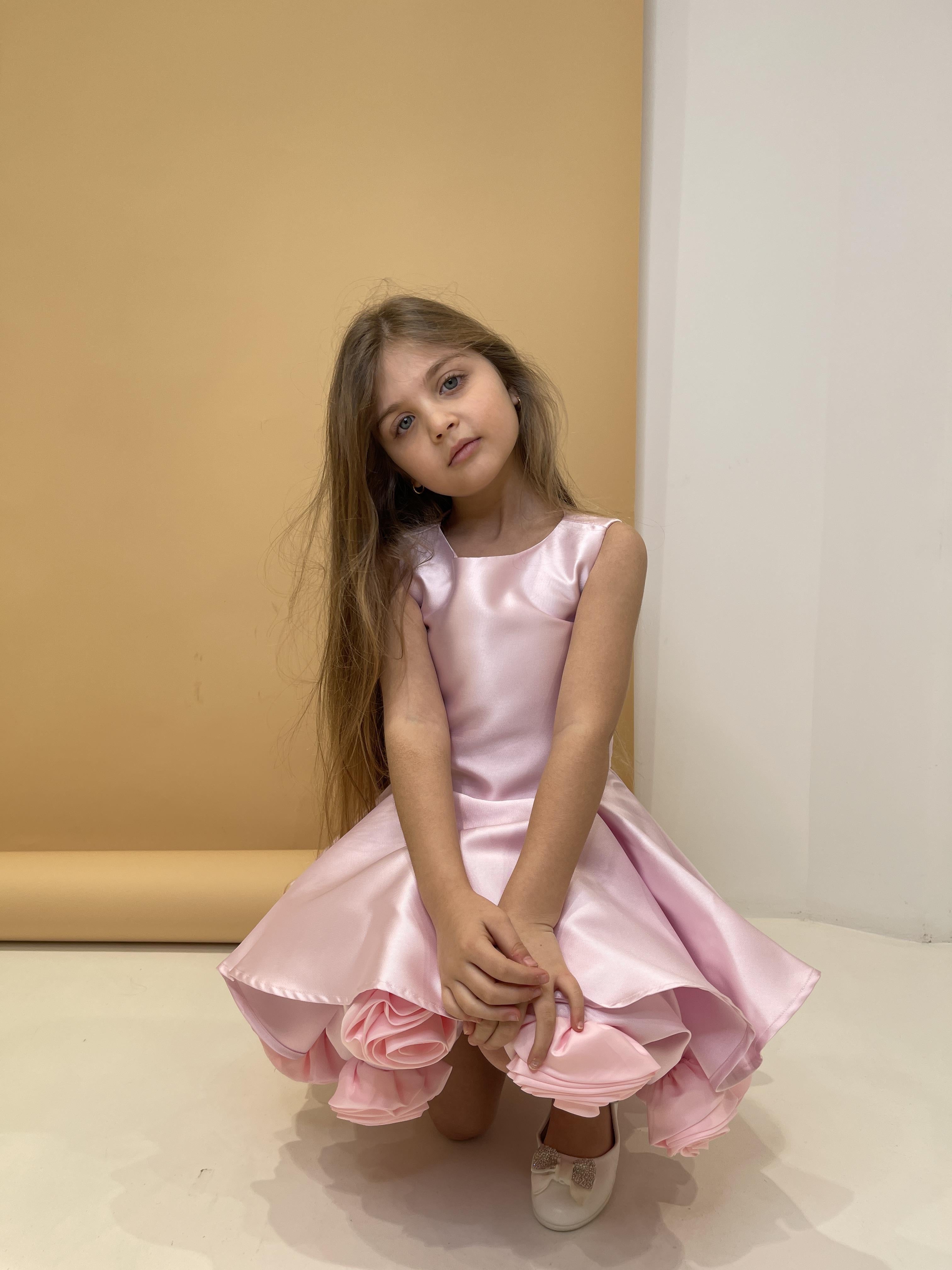 Fun & Fun abito kids rosa con rose