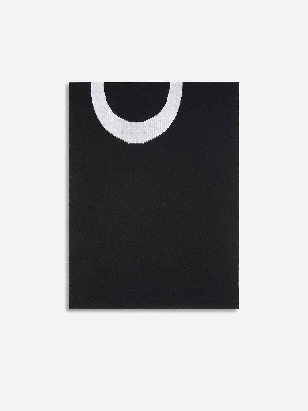 Pinko sciarpa nero con logo lettering