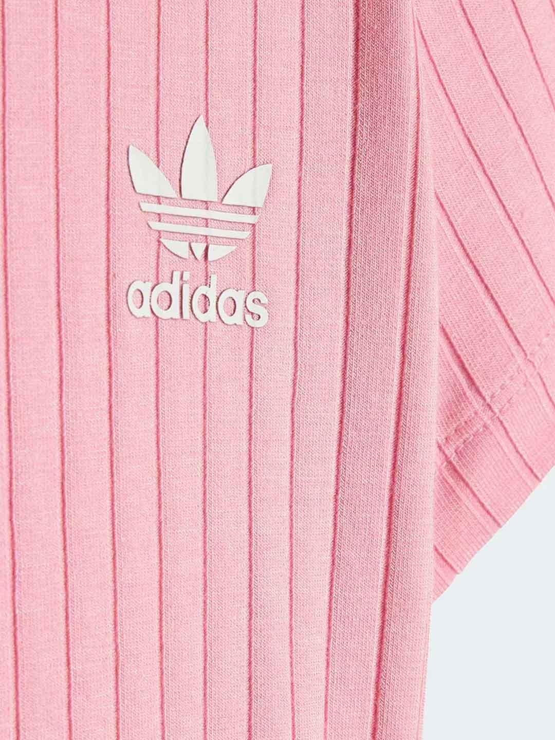 Adidas coordinati kids rosa a coste