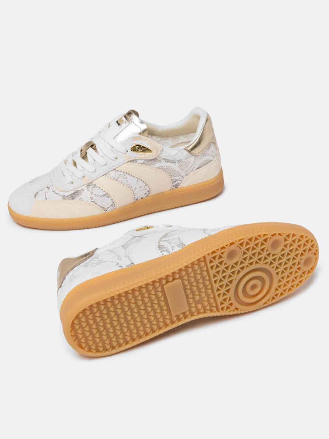 Crime Wembley sneakers bianco con merletto