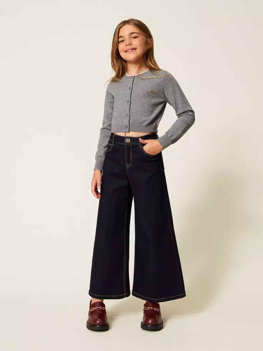 Twinset jeans kids blu palazzo
