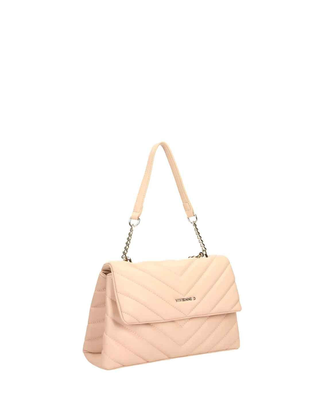 Vivienne D Mini Bag Soft borsa rosa trapuntata