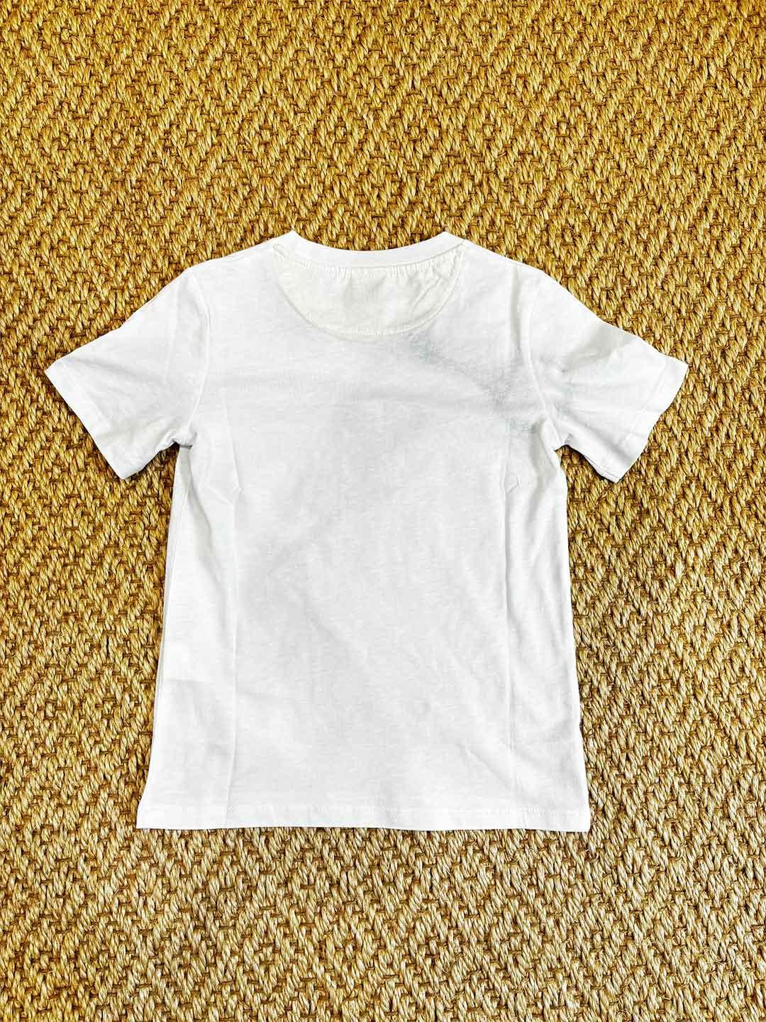 Island Coco t-shirt kids bianco con taschino giallo