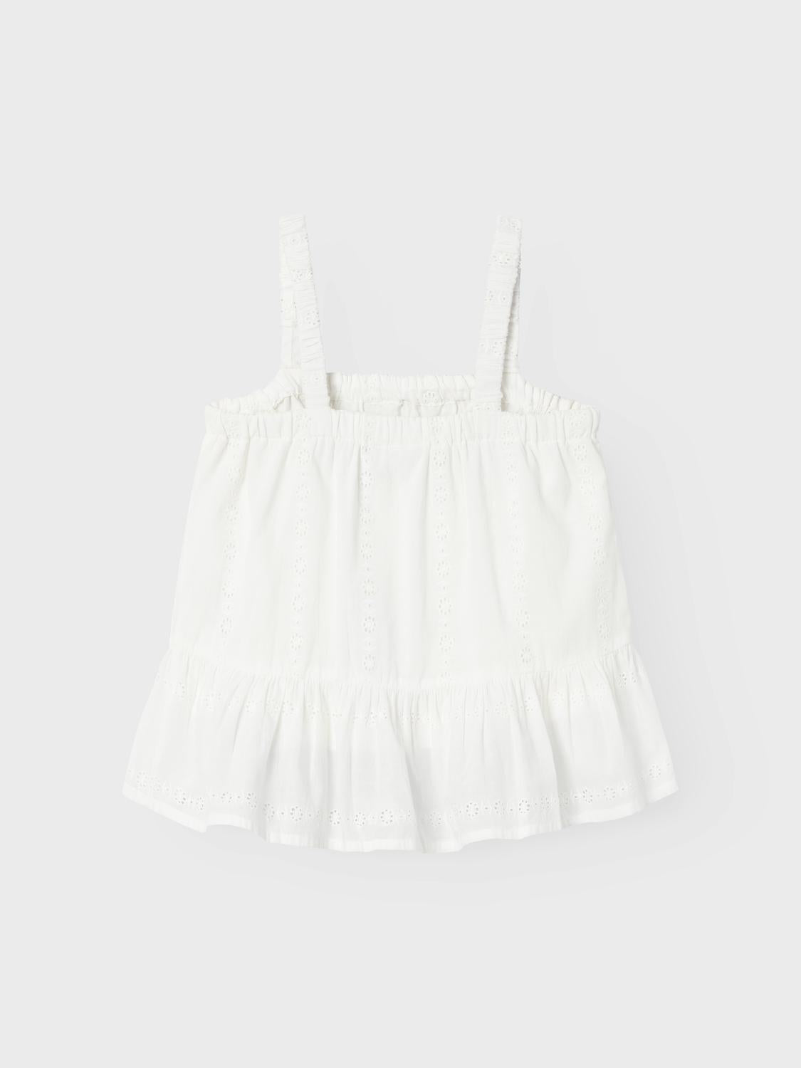 Name It top kis bianco con ricami