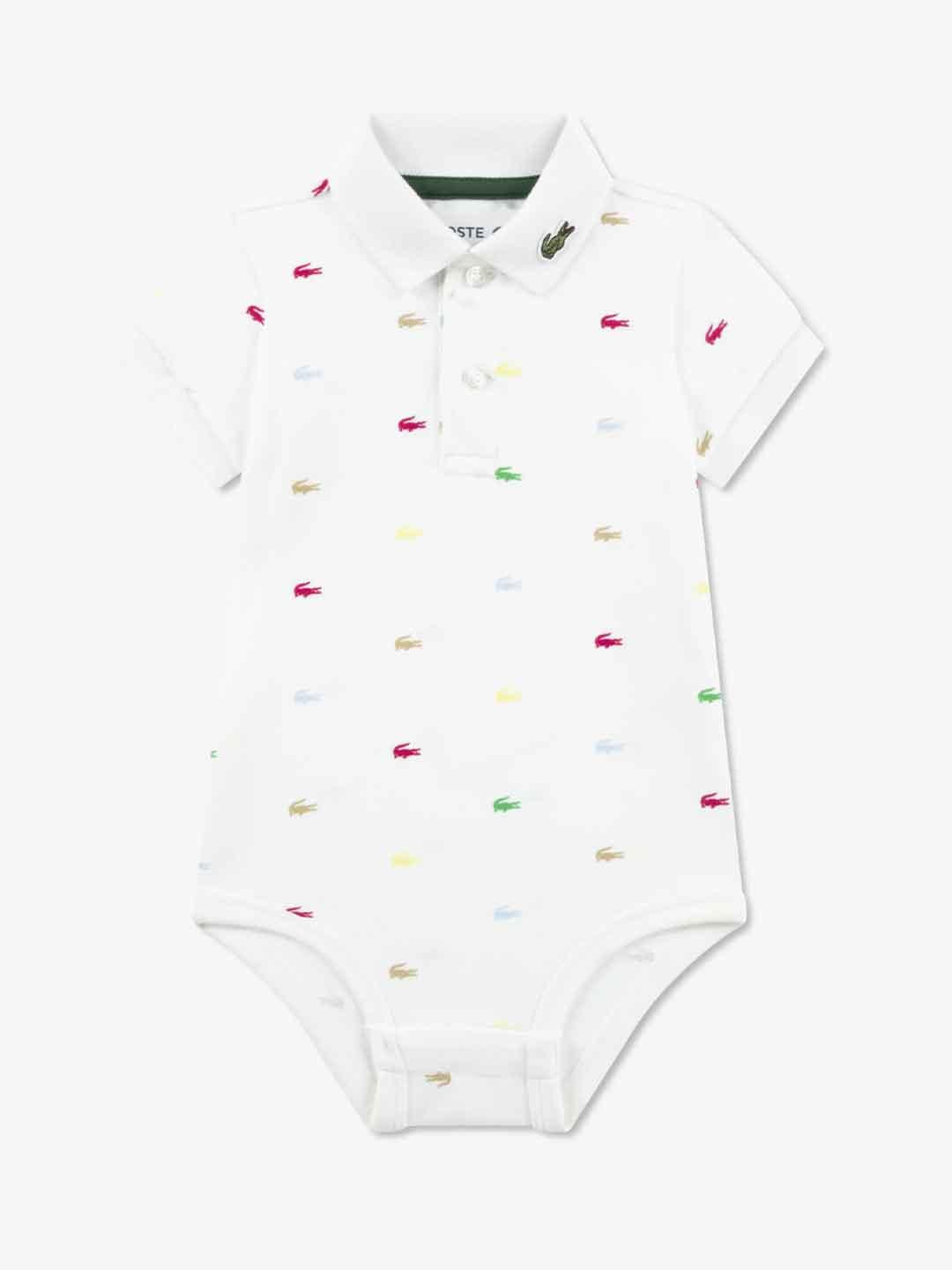 Lacoste polo kids bianco logato