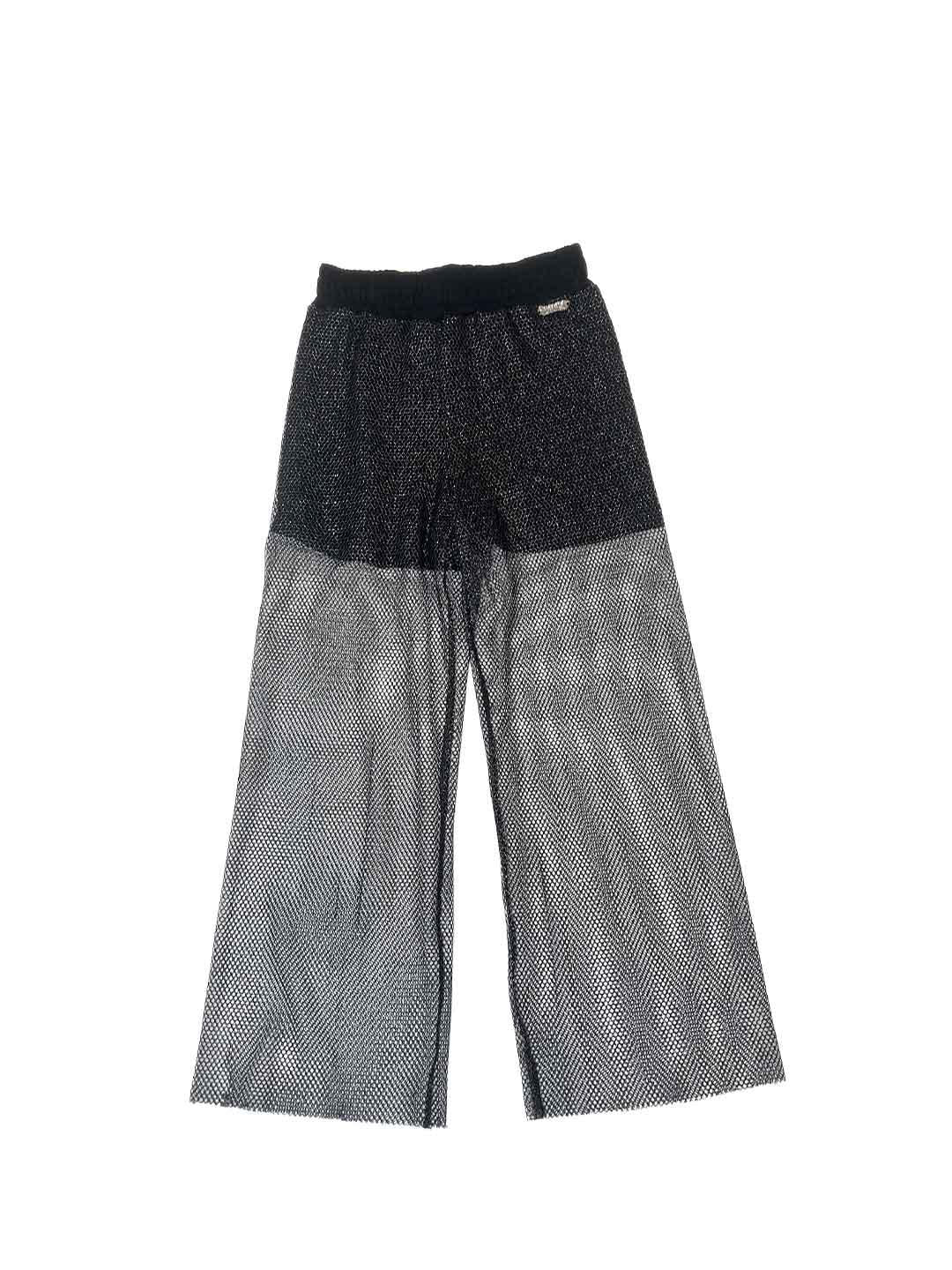 Disclaimer pantaloni kids nero a rete