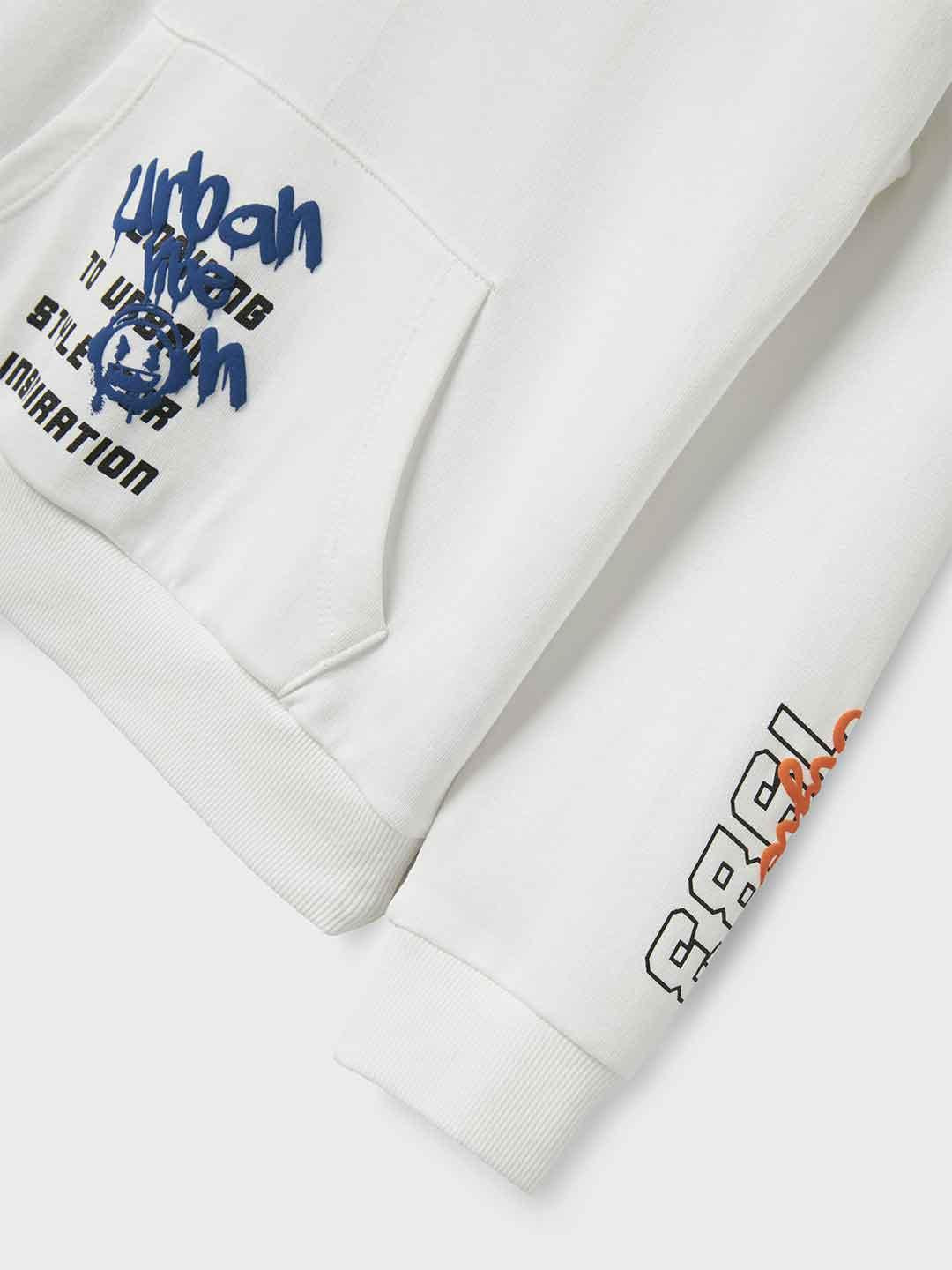 Name It felpa kids bianco con stampe