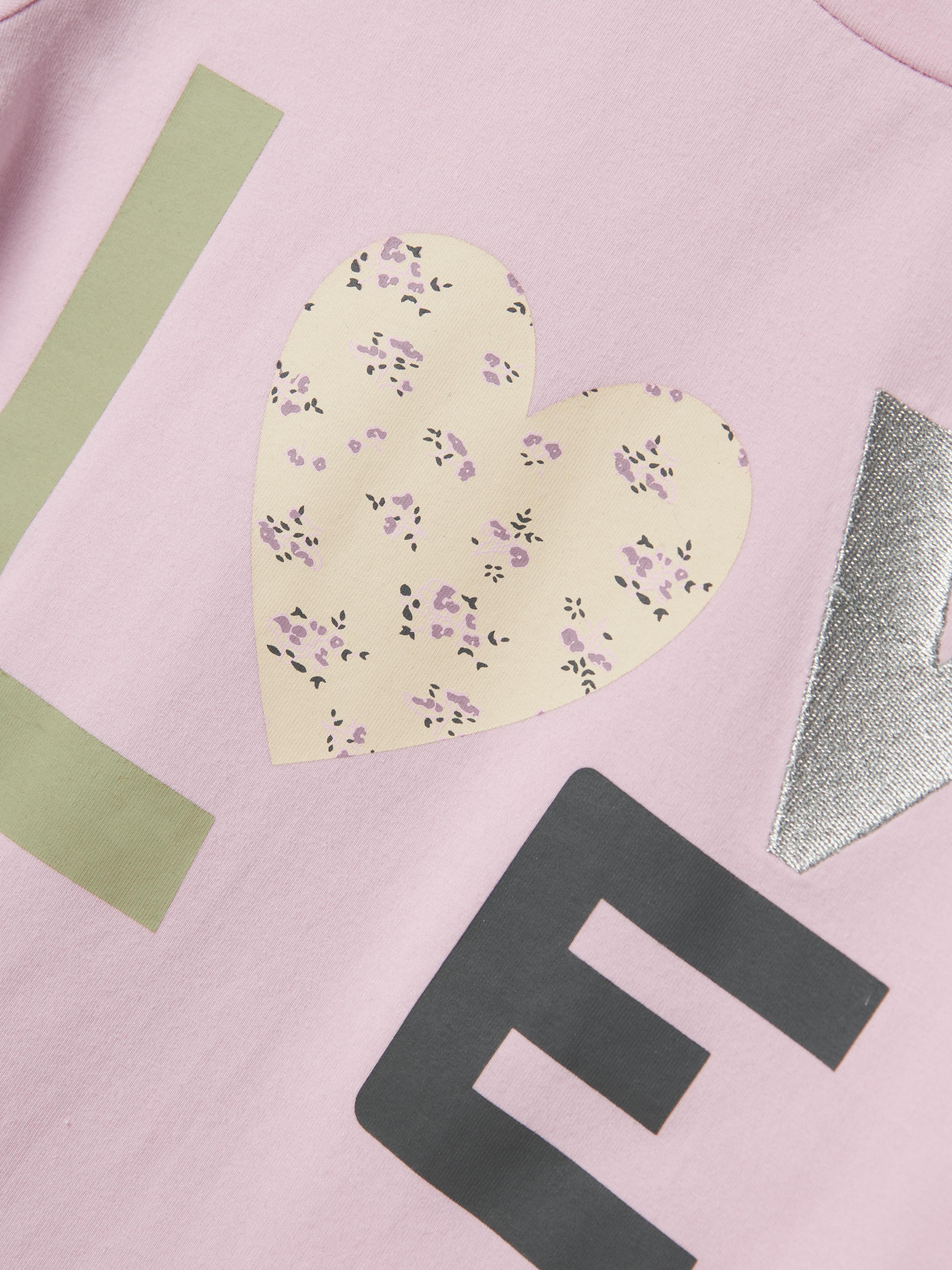 Name It maglia kids rosa maniche lunghe con stampa Love
