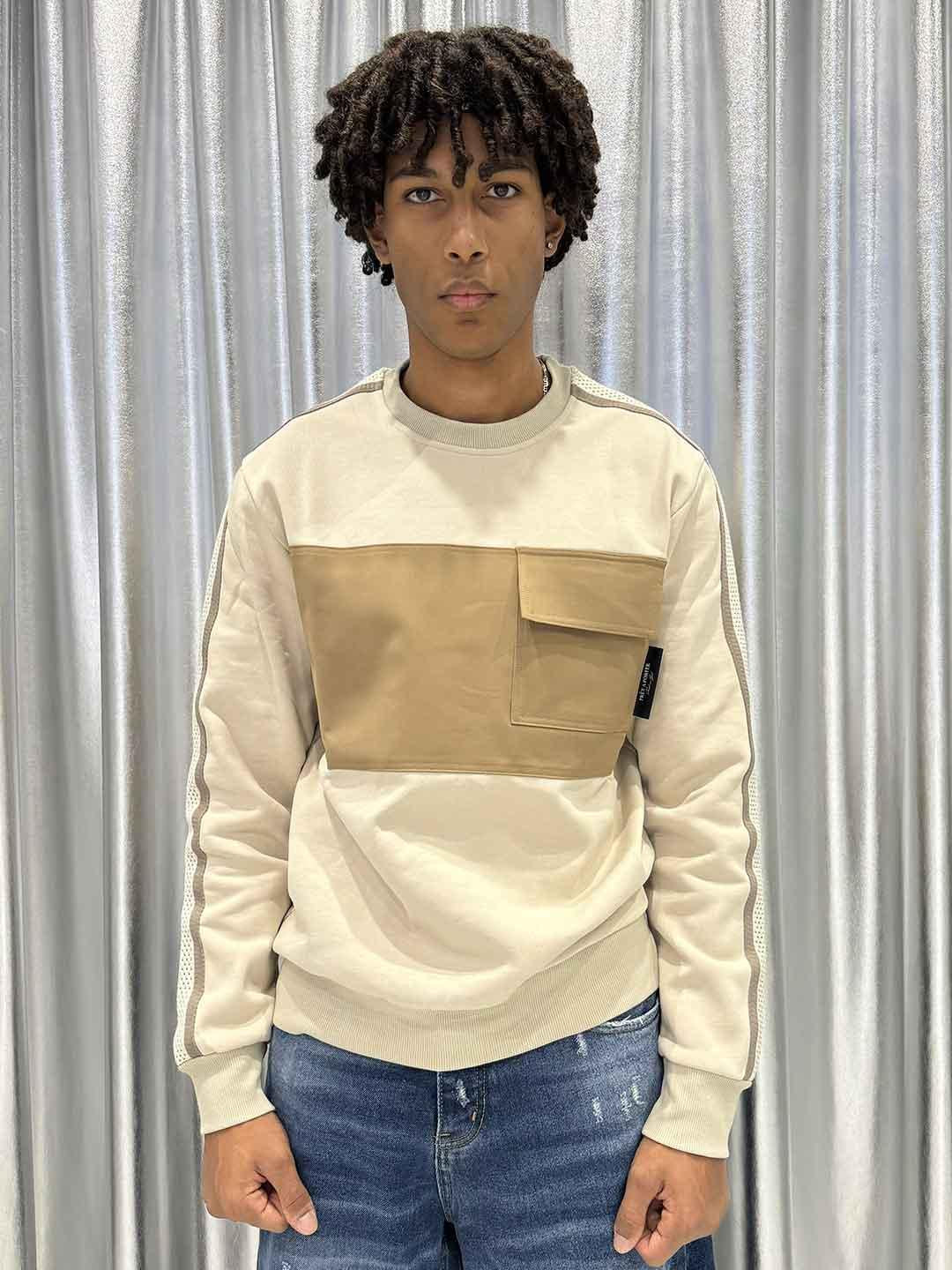 Pret a Porter felpa beige con tasca