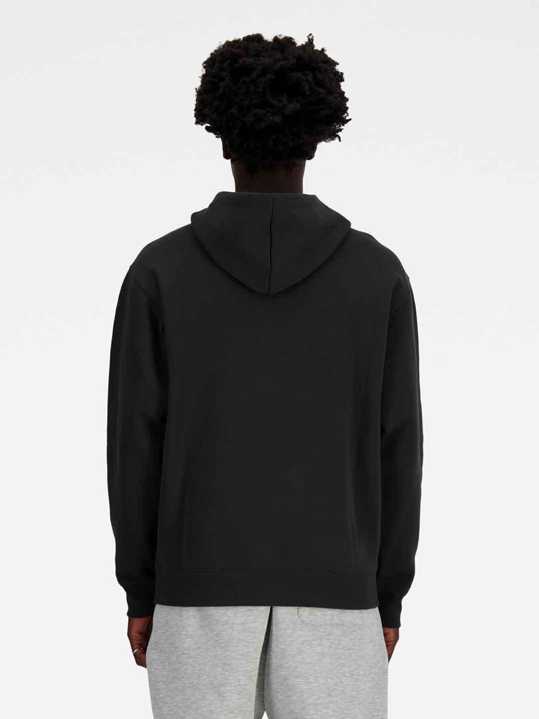 New Balance felpa nero con zip e cappuccio