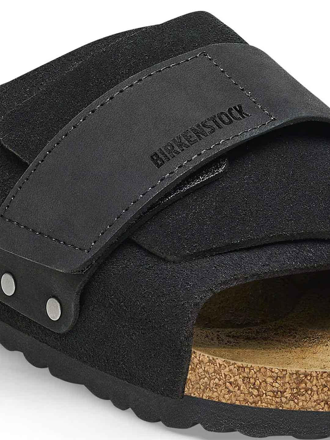 Birkenstock Kyoto sandali nero in Nabuk