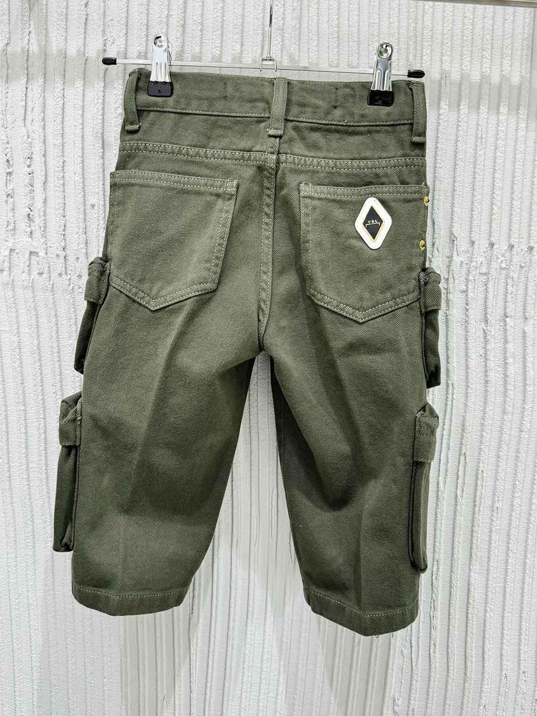 Yes London t-pantalone kids verde cargo