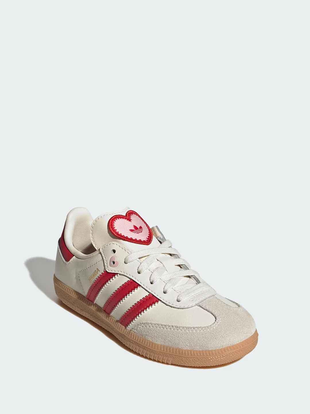 Adidas Samba OG C snekaers kids panna e rosso