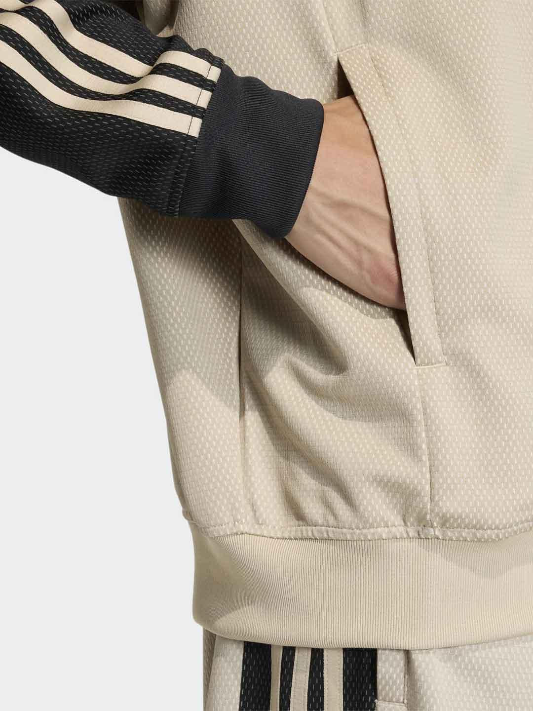 Adidas felpa beige con zip