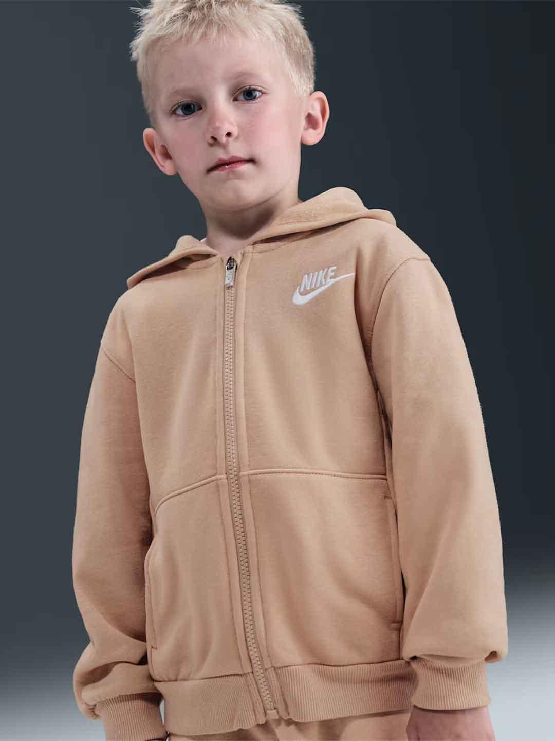 Nike coordinato kids beige con zip