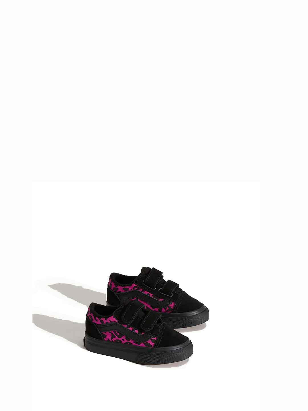 Vans Old Skool sneakers kids nero e fucsia