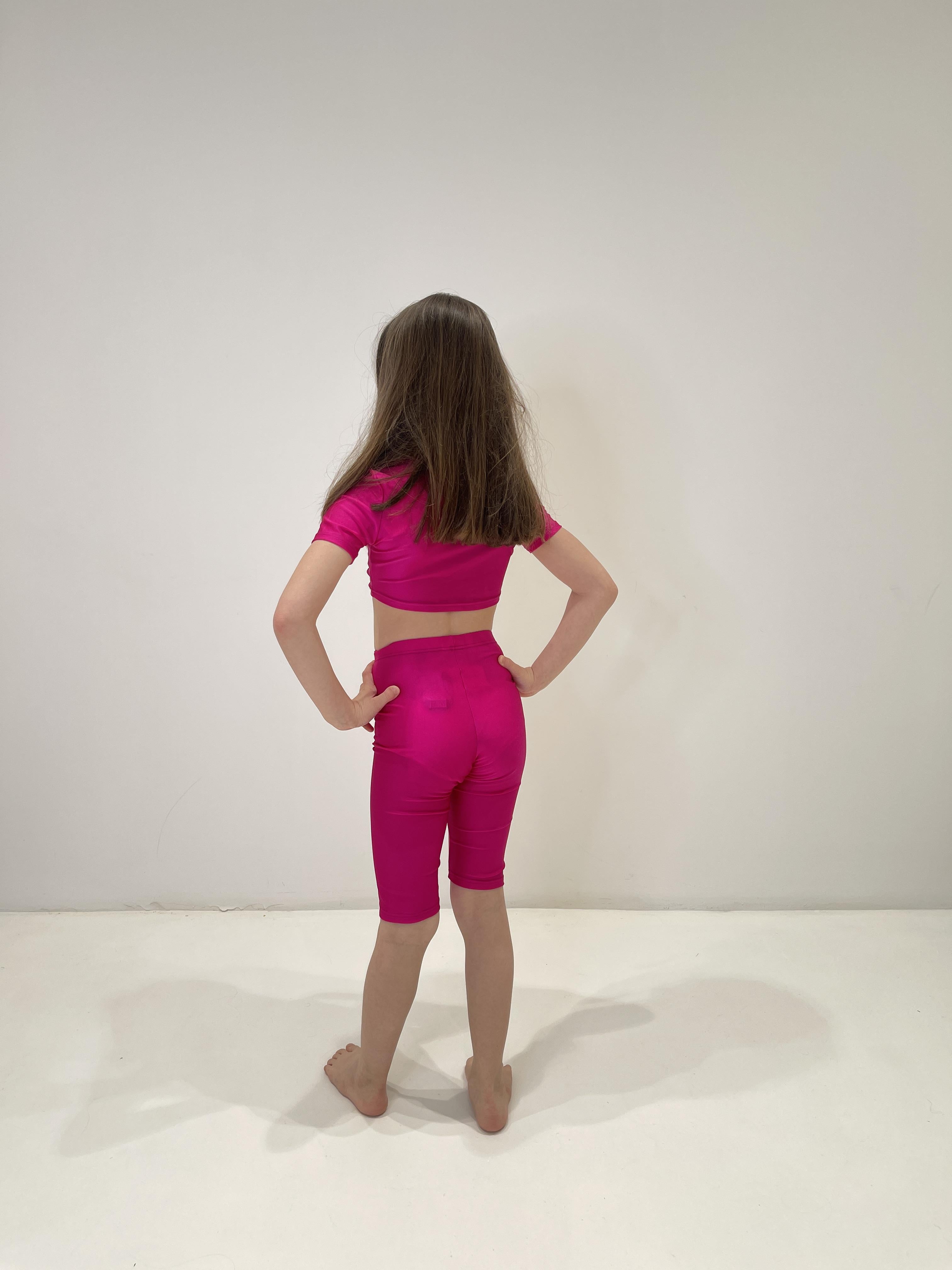 Island Coco maglia kids fucsia crop