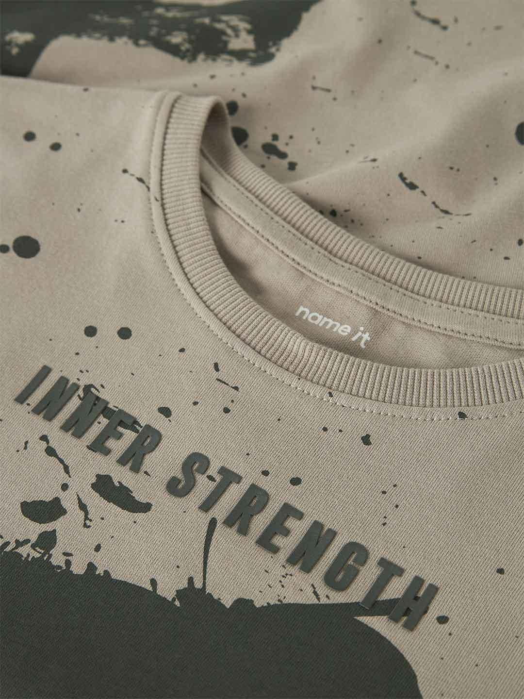 Name It t-shirt kids beige effetto pittura