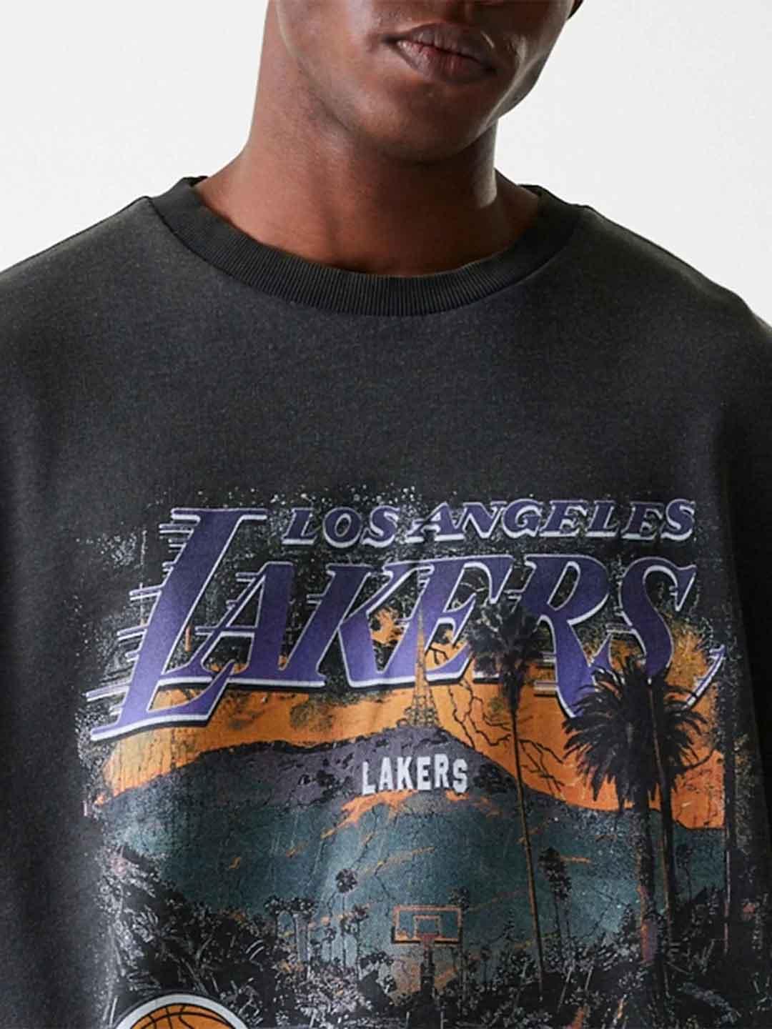New Era felpa grigio Lakers