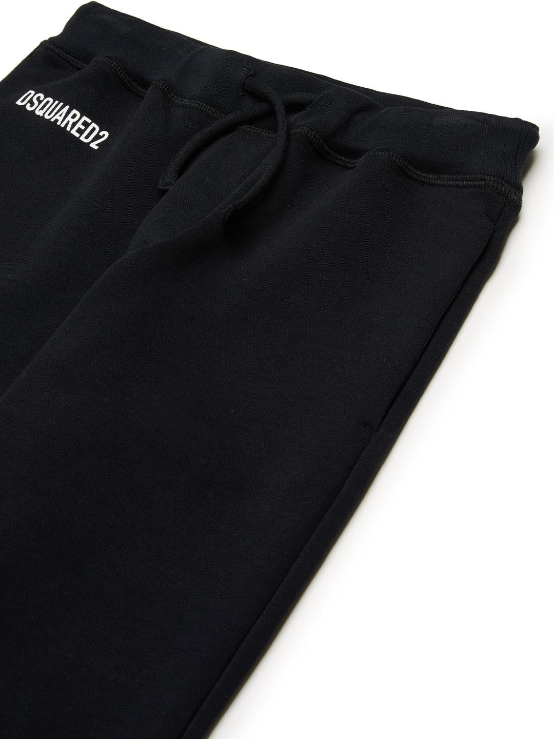 Dsquared 2 pantalone kids di tuta nero con stampe