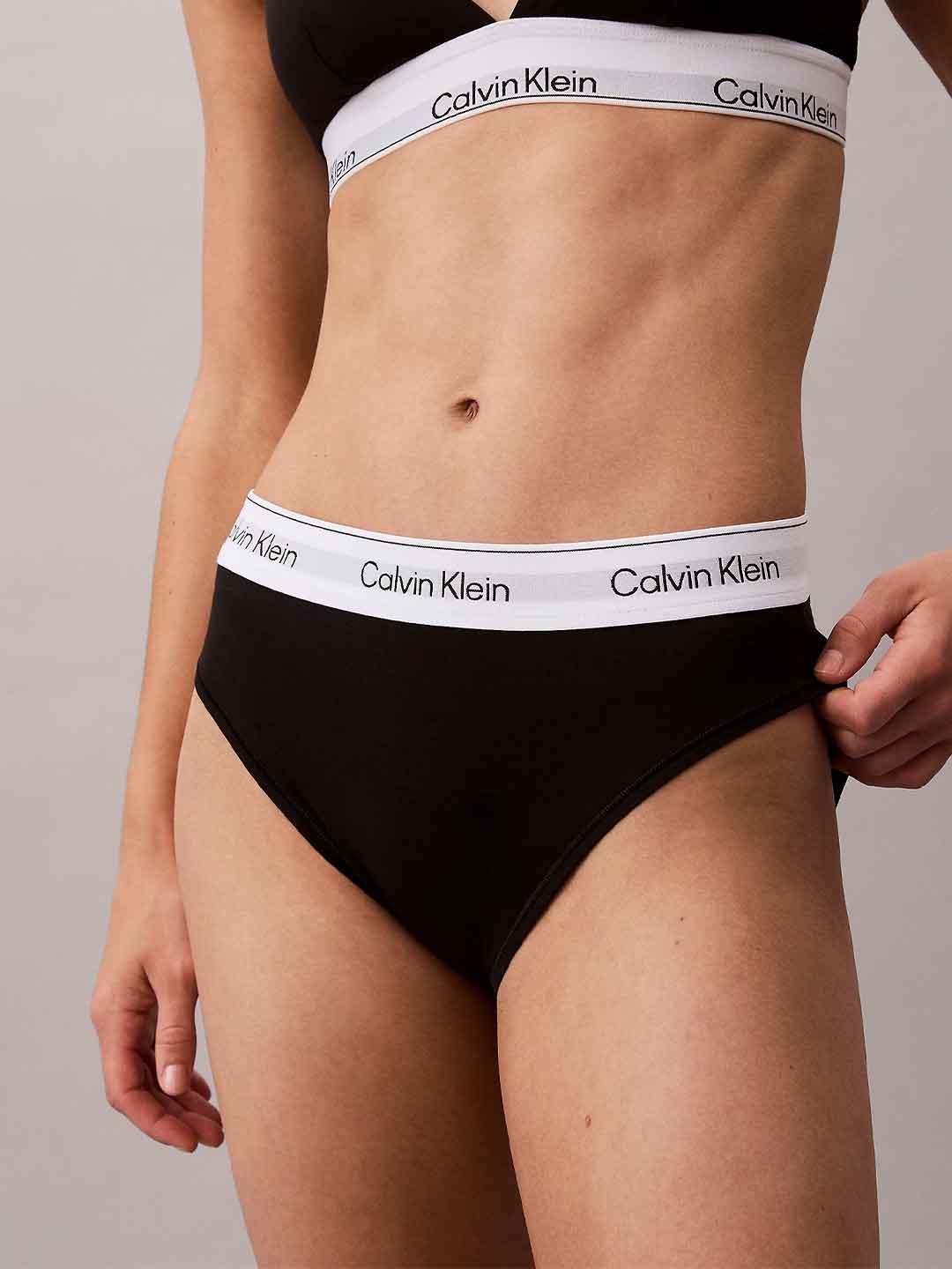 Calvin Klein slip nero vita alta