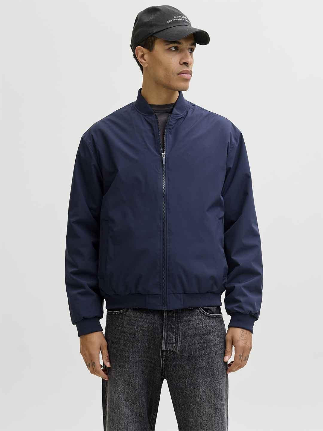 Jack & Jones giubbino blu a bomber