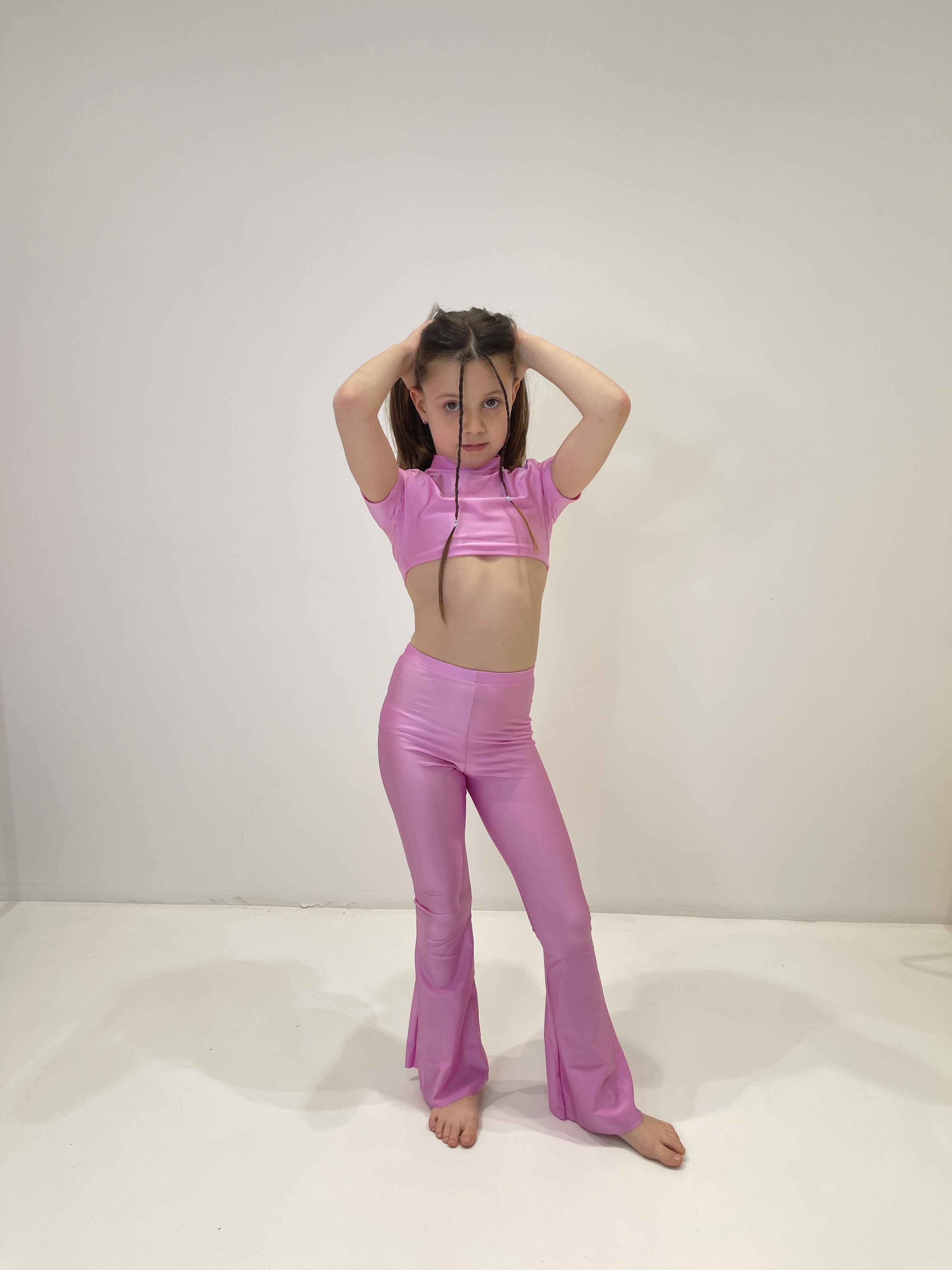 Island Coco leggings kids rosa a zampa