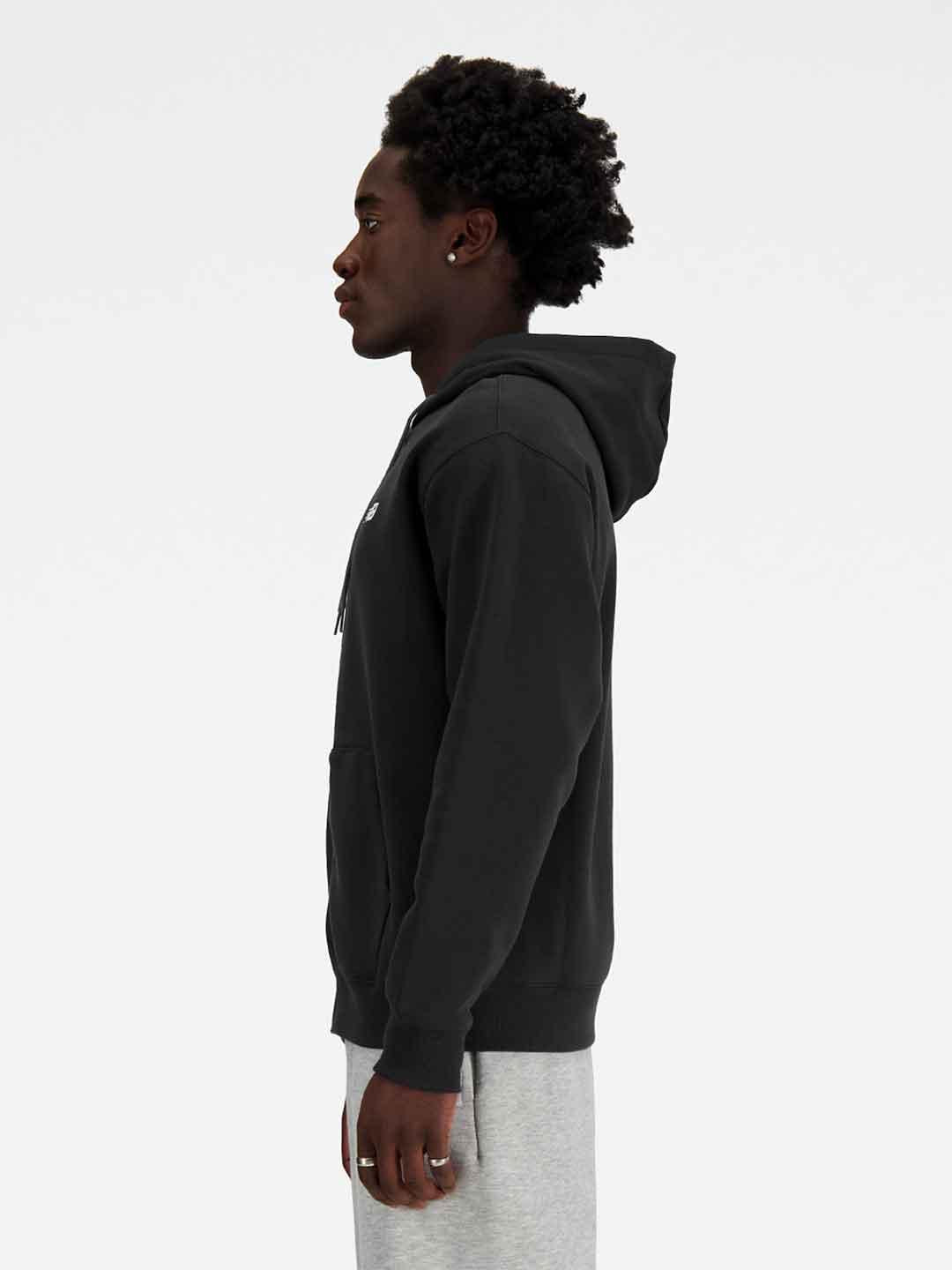 New Balance felpa nero con zip e cappuccio