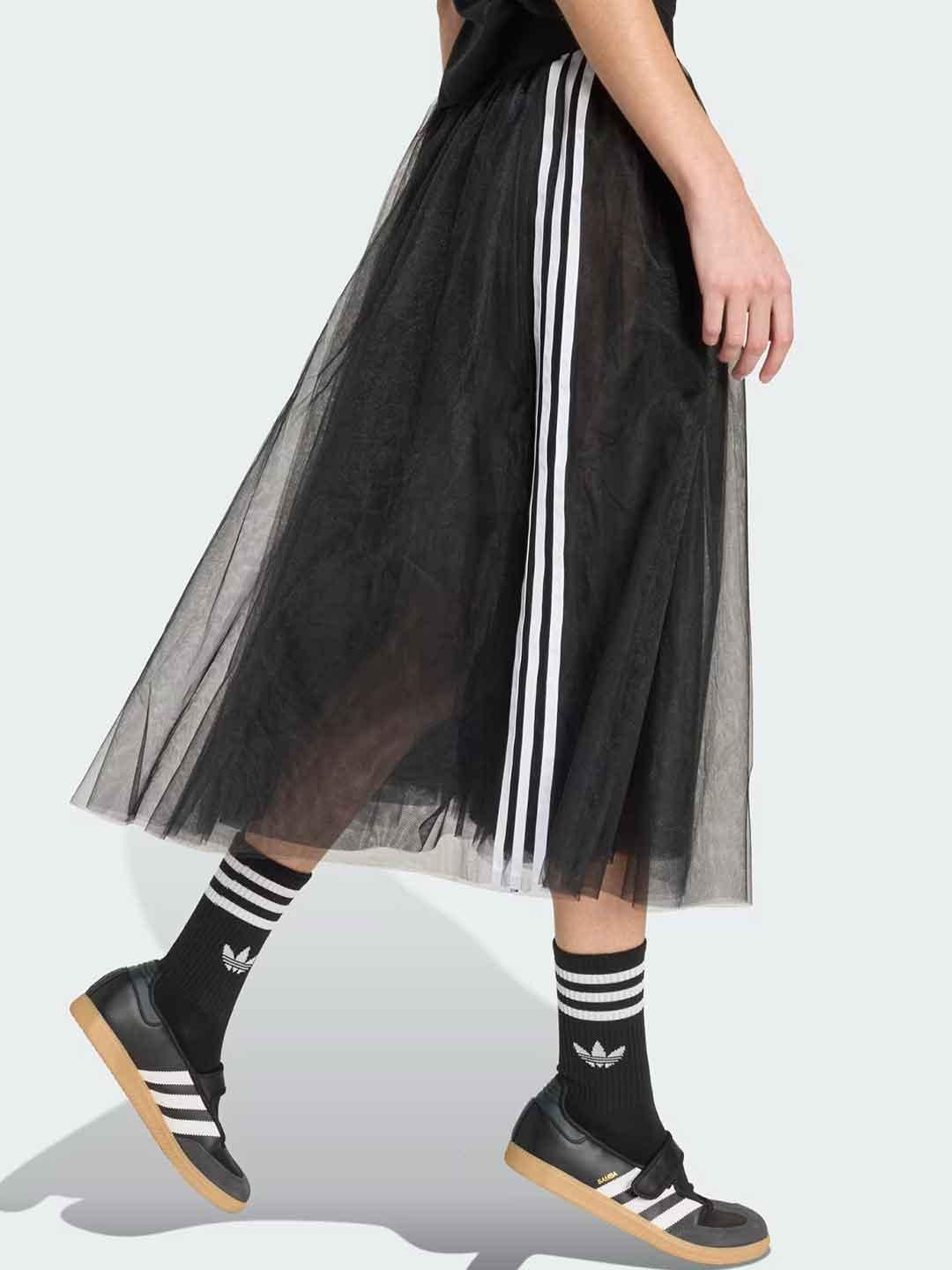 Adidas gonna nero in tulle