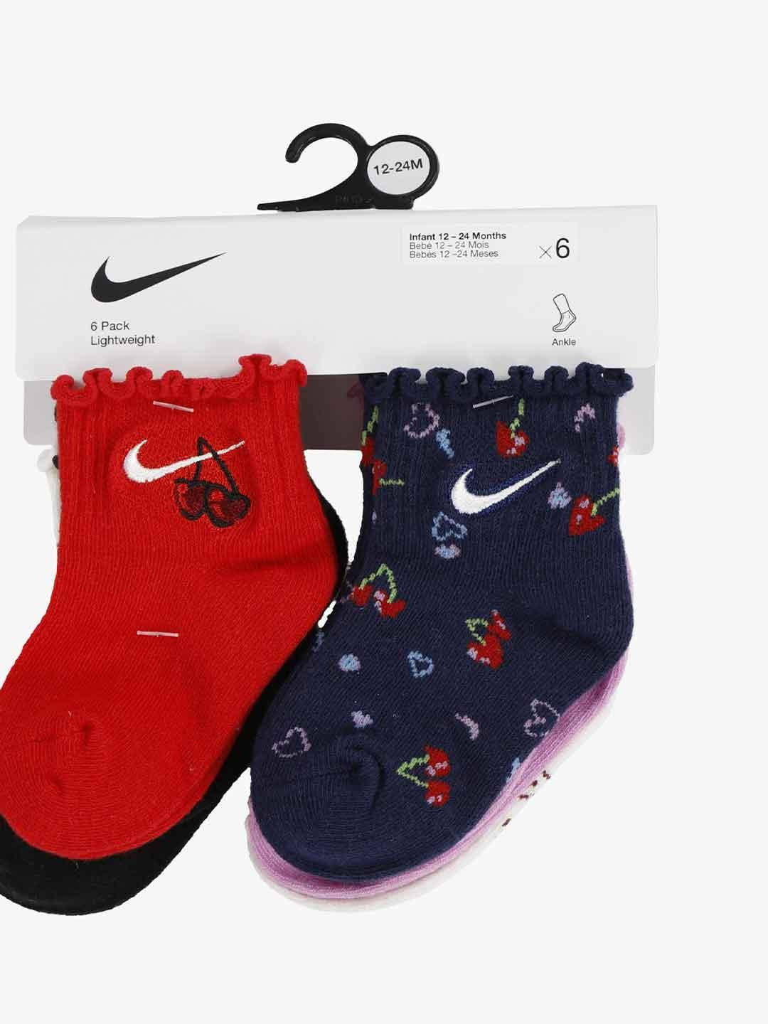 Nike calzini kids rosso con ciliegie set da 6 paia