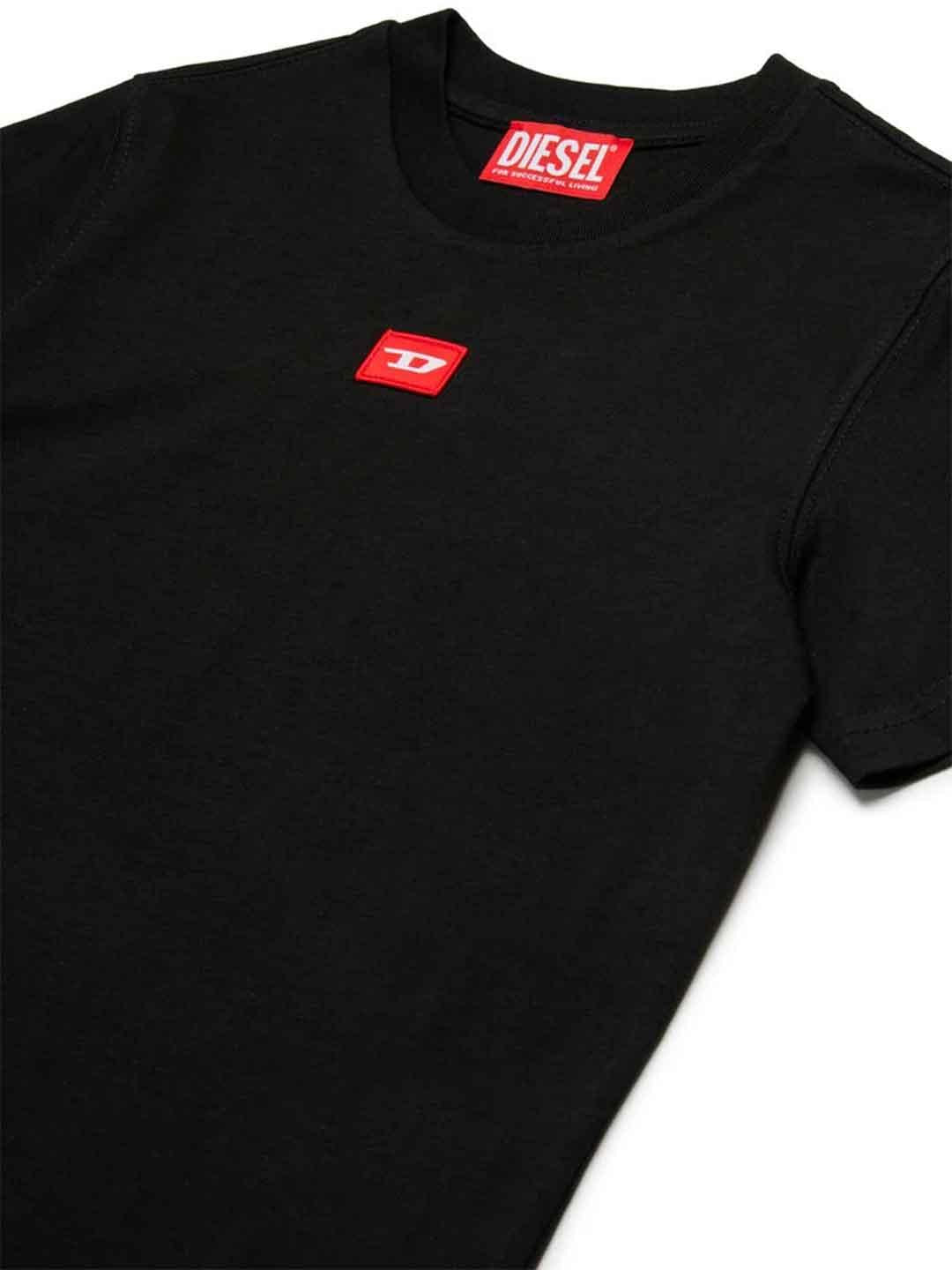 Diesel Tx Diego t-shirt kids nero con patch