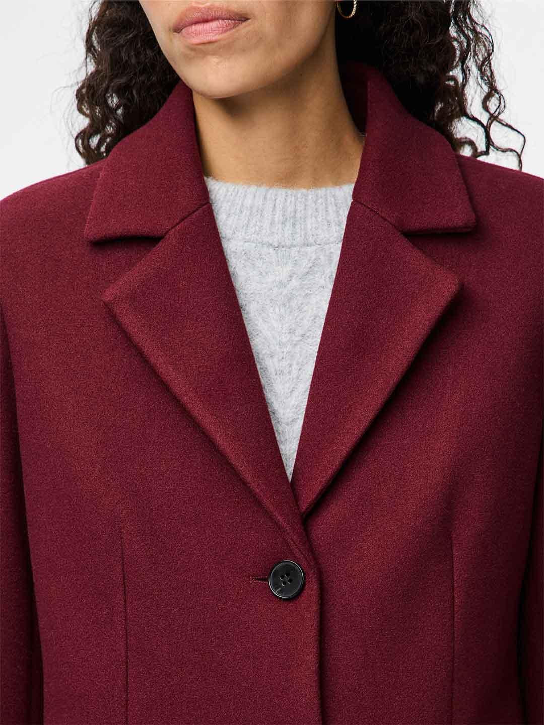 Pieces cappotto bordeaux lungo